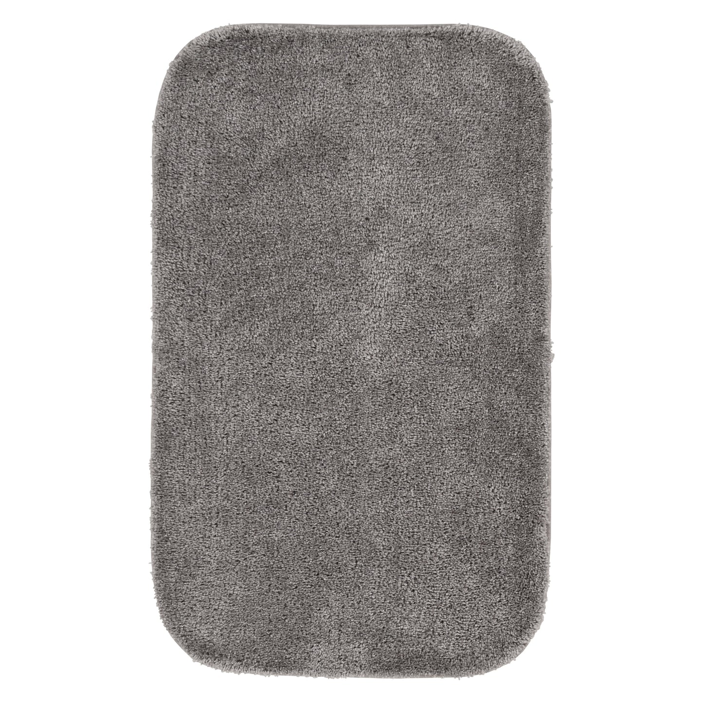 Garland Rug Traditional Washable Nylon Medium Gray Bath Rug, 24" x 40"