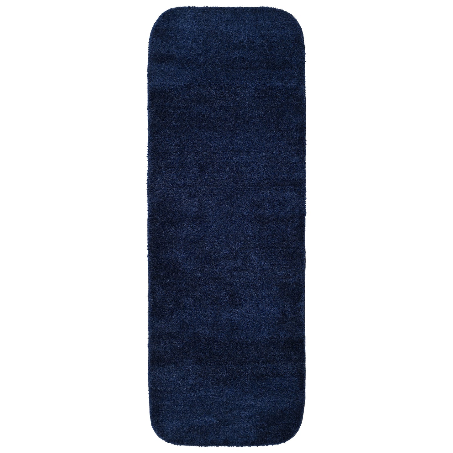 Garland Rug Traditional Washable Nylon Navy Bathroom Runner, 22" x 60"