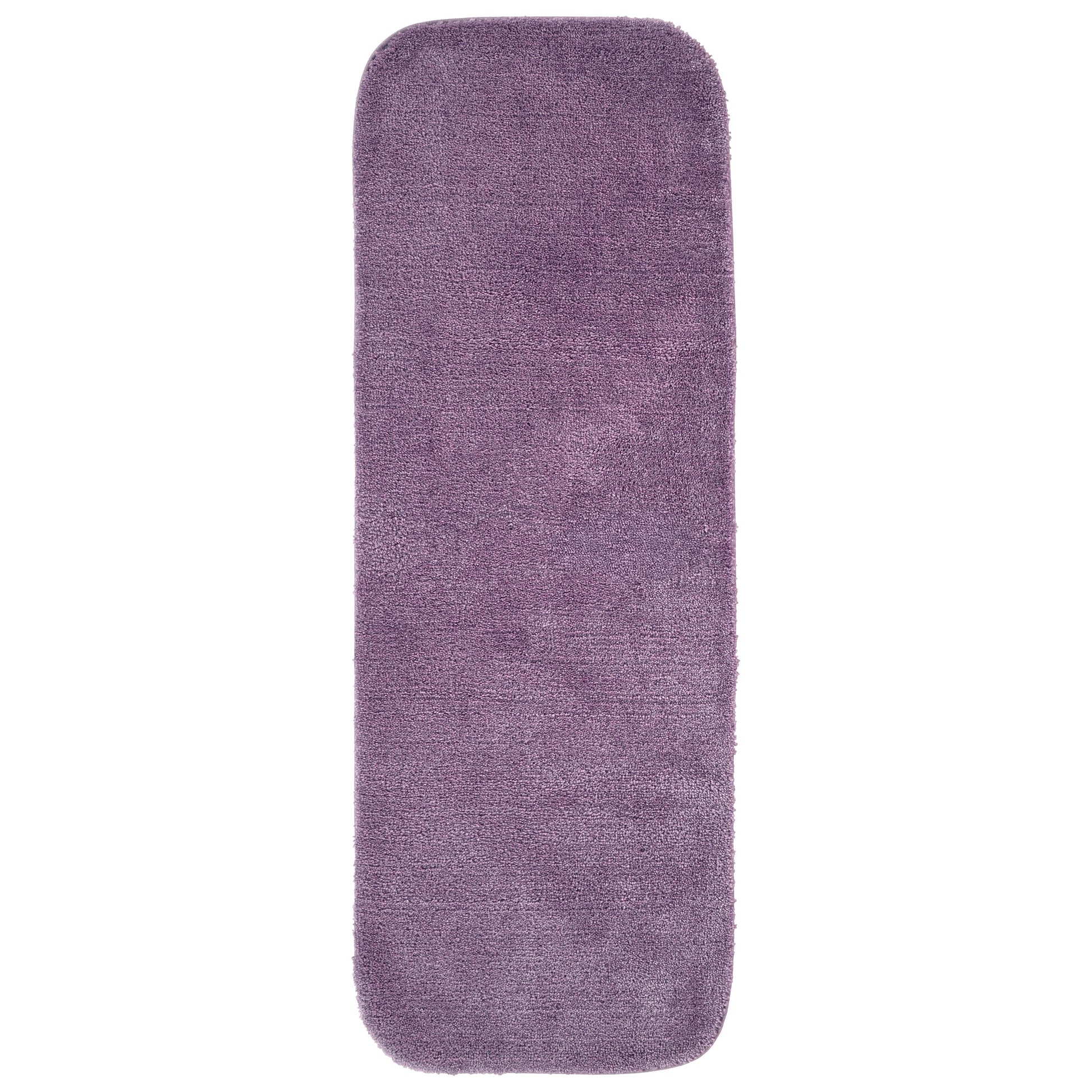 Garland Rug Traditional Washable Nylon Purple Bathroom Runner, 22" x 60"