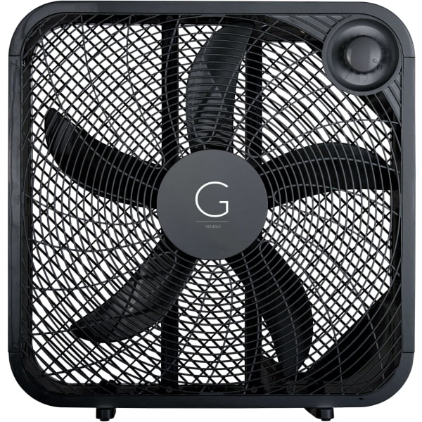 Genesis G20BOX-BLK 20\"3 Speed Box Fan with Max Cooling Technology Black