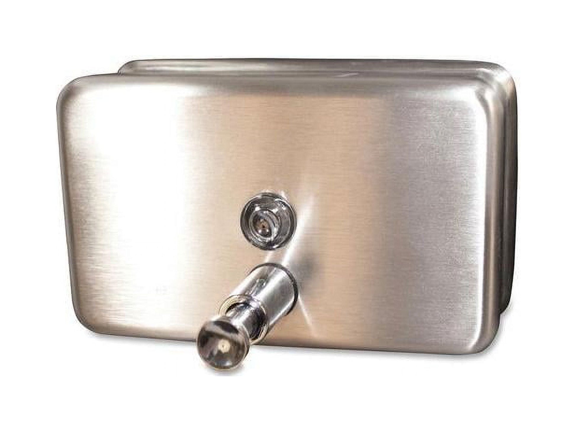 Genuine Joe Stainless 40oz Soap Dispenser - Manual - 1.25 quart Capacity - Stainless Steel - 1Each