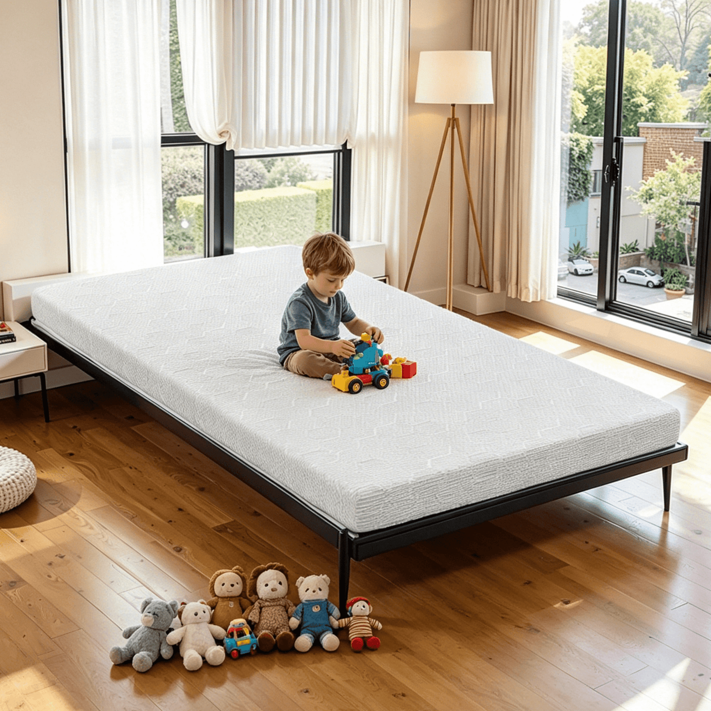 Gewnee 3 inch Twin Mattress,Medium Firm Mattress Fiberglass Free for Kids Bunk Bed and Guest Room,CertiPUR-US Certified