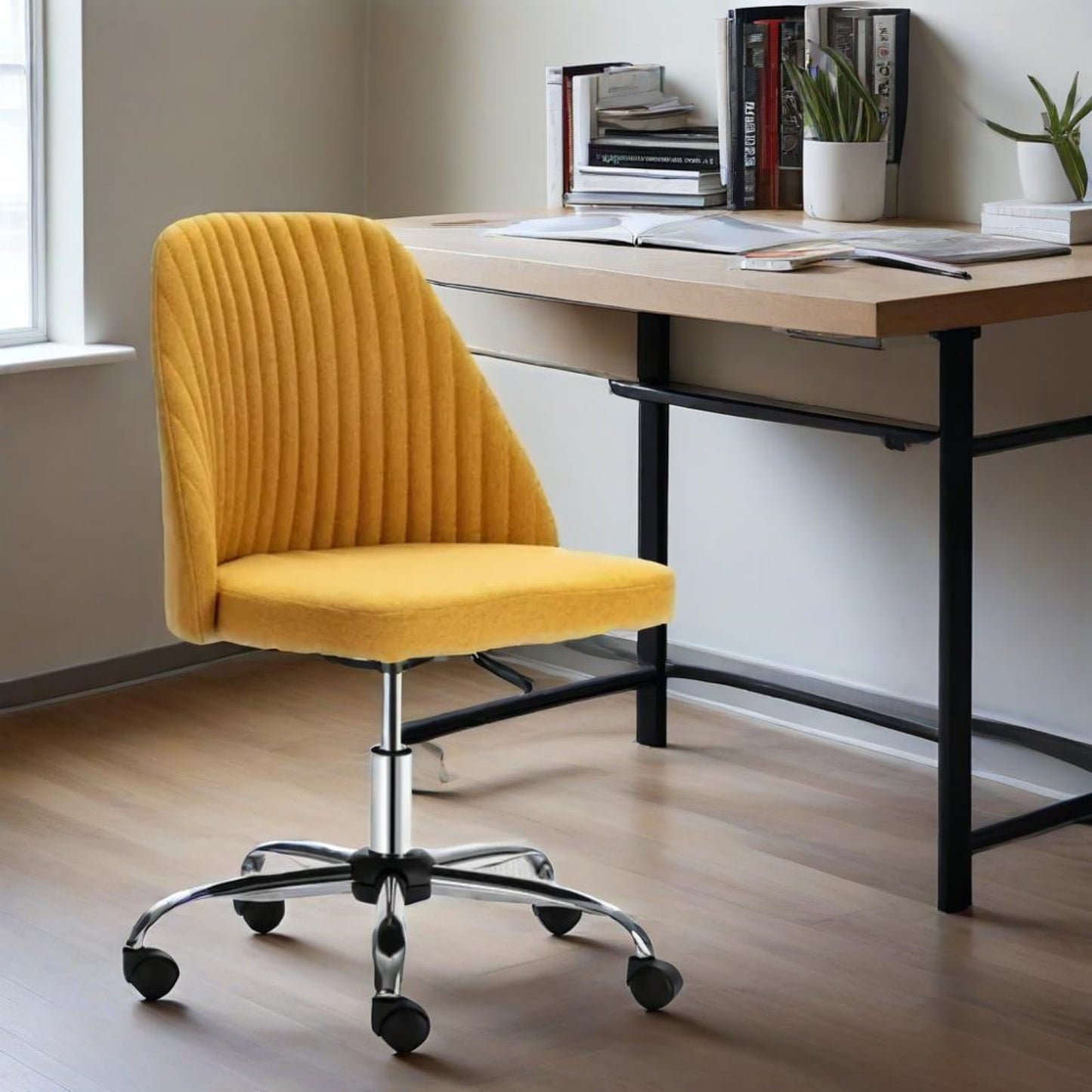 Gianna Home Office Desk Chair, Adjustable Armless Rolling Task Chair, Computer Chairs for Home