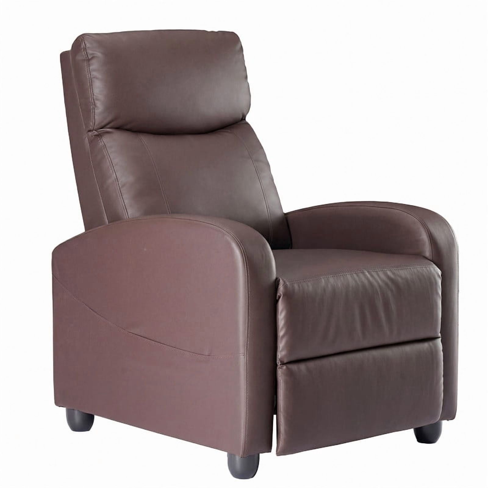 Gianna Massage Recliner Chair for Adults, Adjustable Home Theater Seating with Lumbar Support for Living Room, Modern Fabric Reclining, Beige