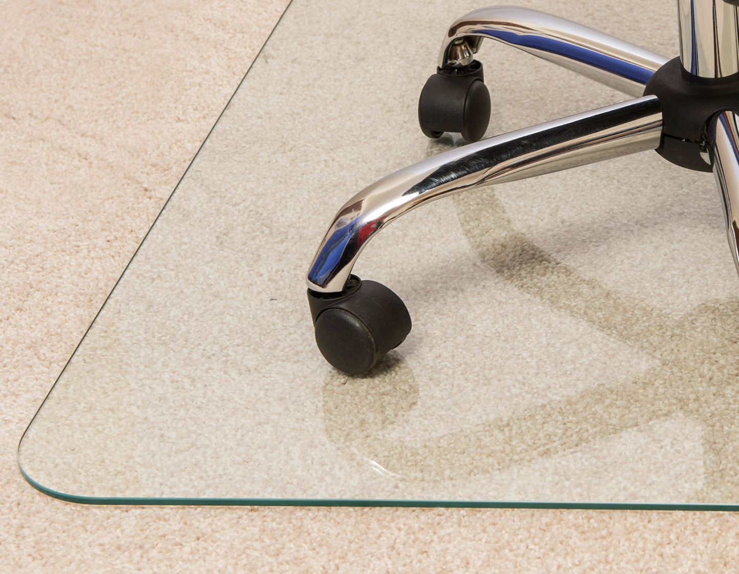 GlaciermatÂ® Heavy Duty Glass Chair Mat for Hard Floors & Carpets - 36" x 48"