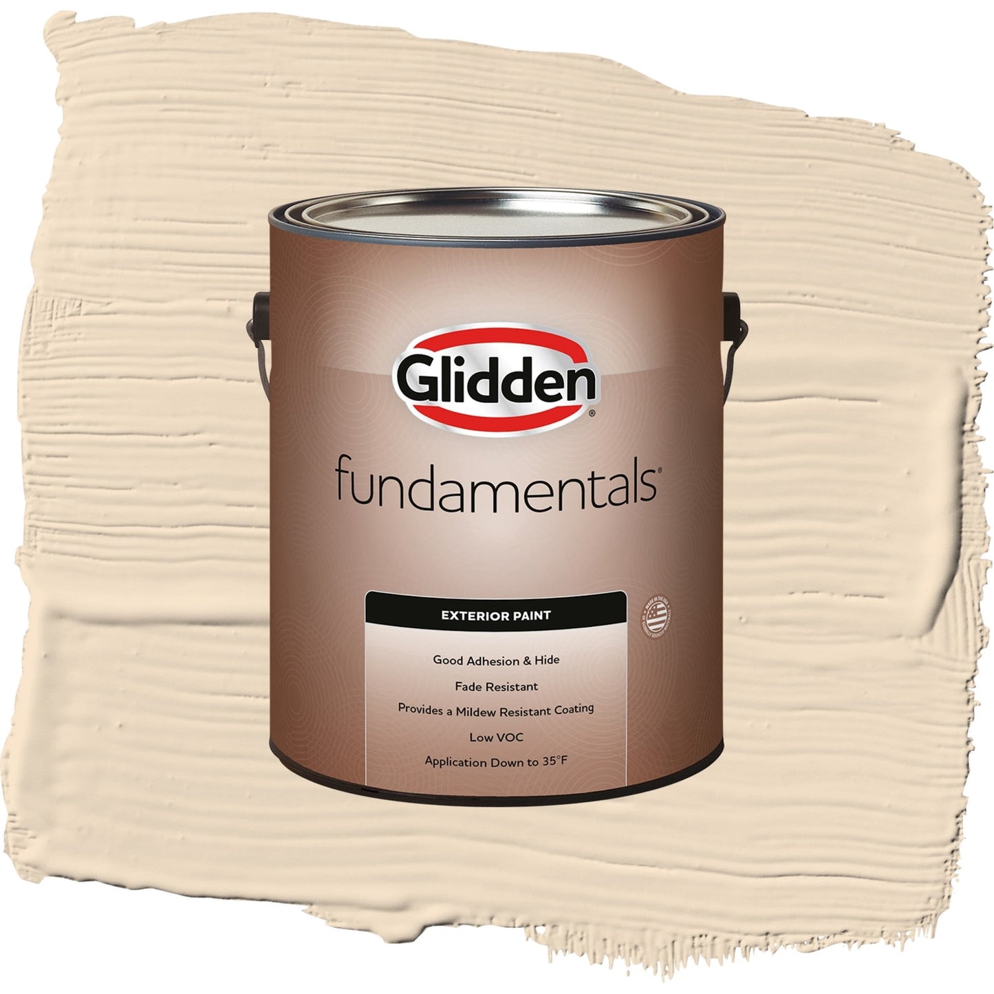 Glidden Fundamentals Antique Parchment / Beige, Semi-Gloss Exterior Paint, 1 Gallon
