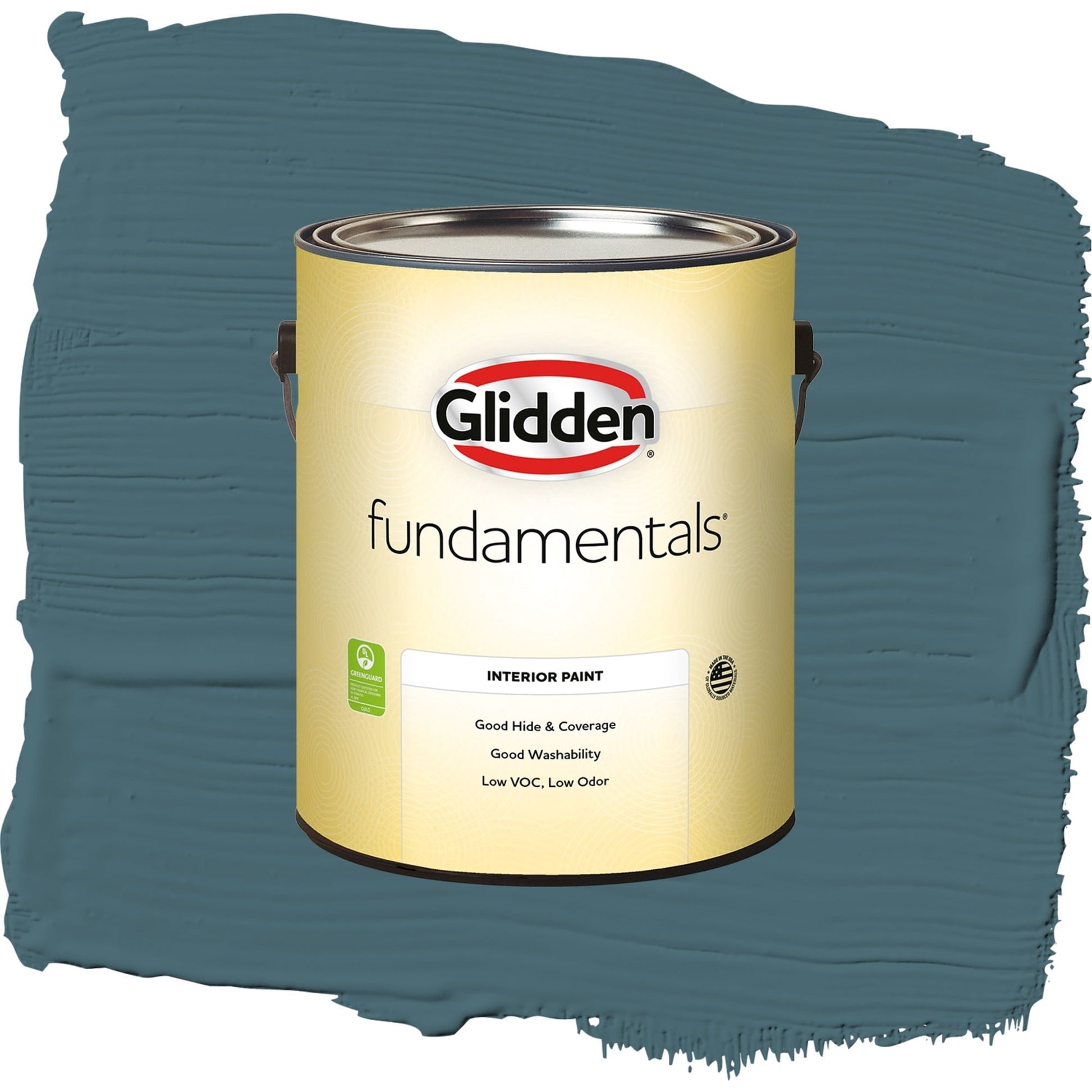 Glidden Fundamentals Azalea Leaf / Blue, Semi-Gloss Interior Paint, 1 Gallon