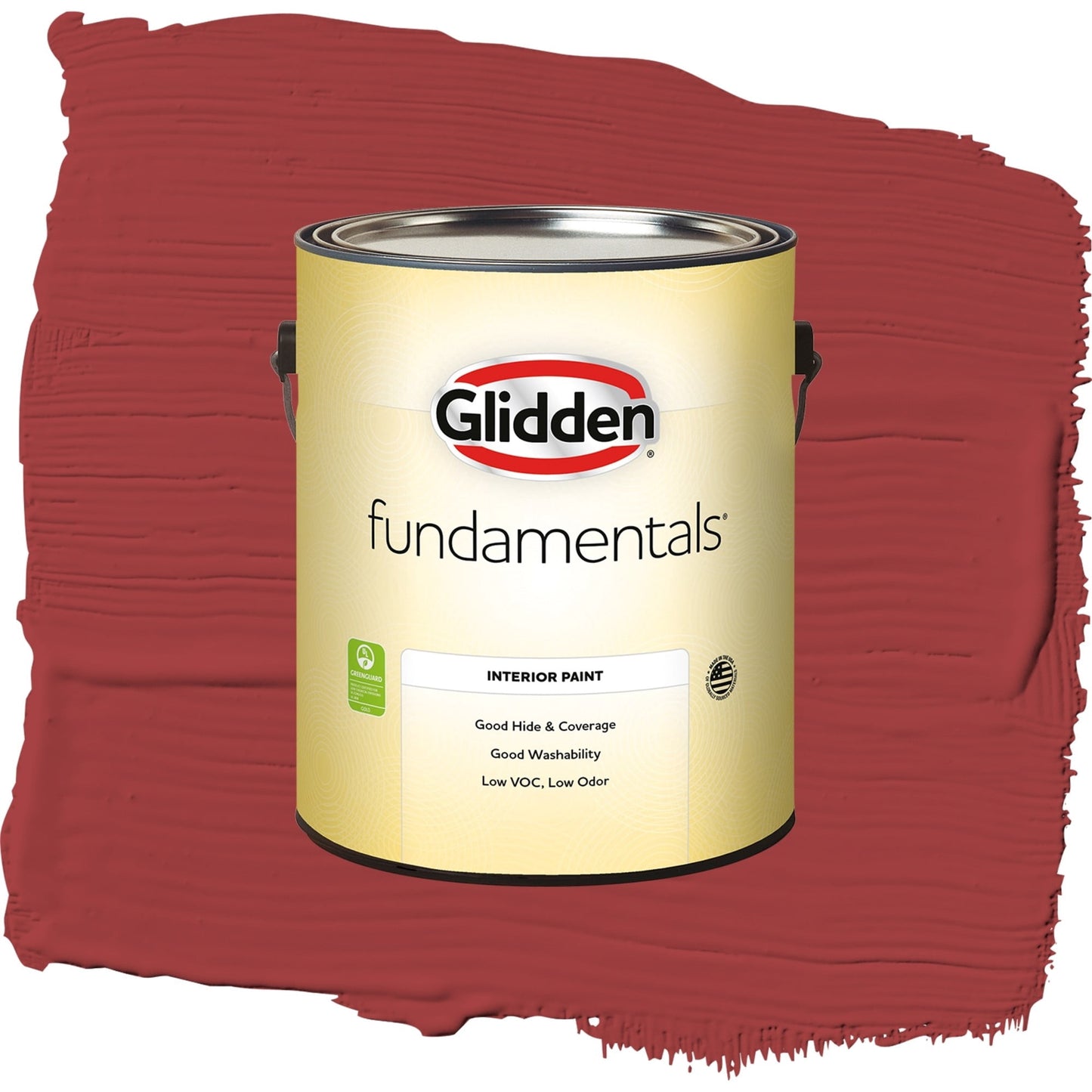Glidden Fundamentals Blaze / Red, Semi-Gloss Interior Paint, 1 Gallon