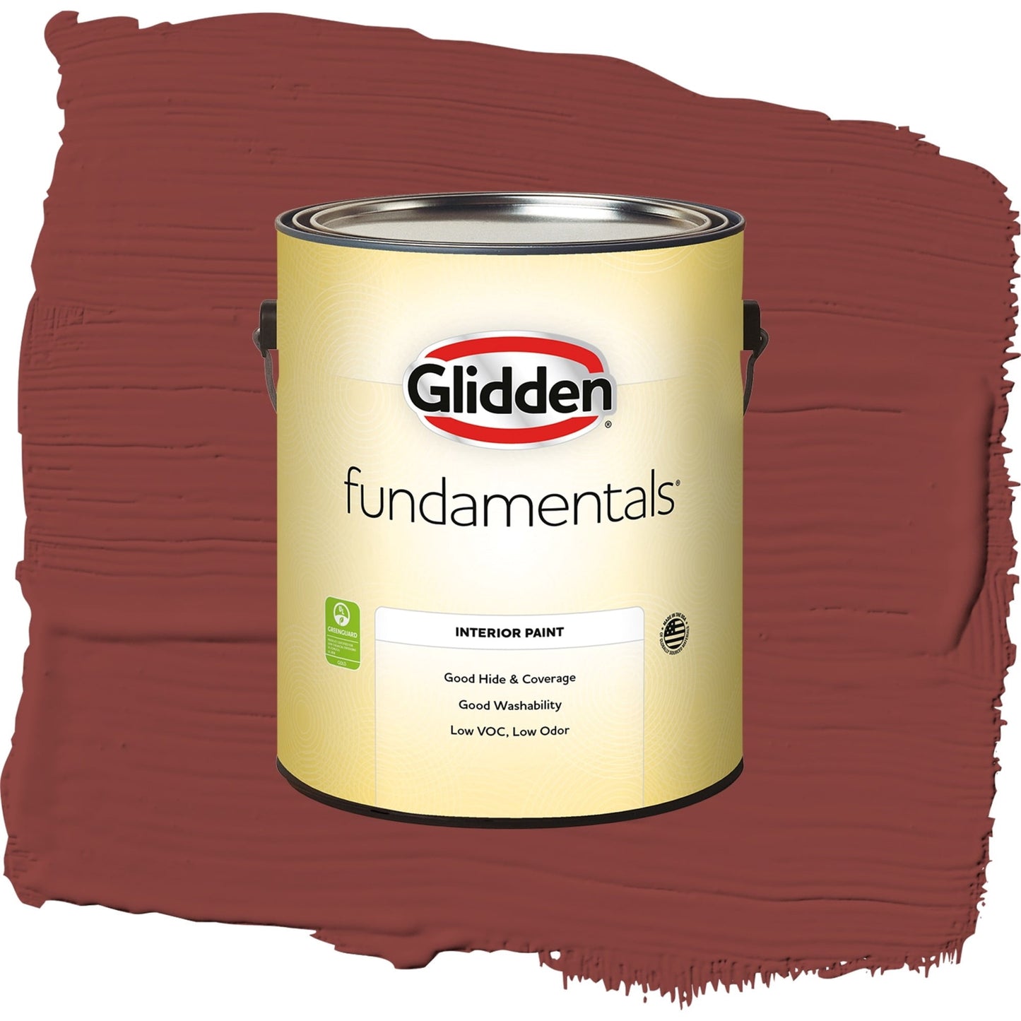 Glidden Fundamentals Brick Dust / Red, Semi-Gloss Interior Paint, 1 Gallon