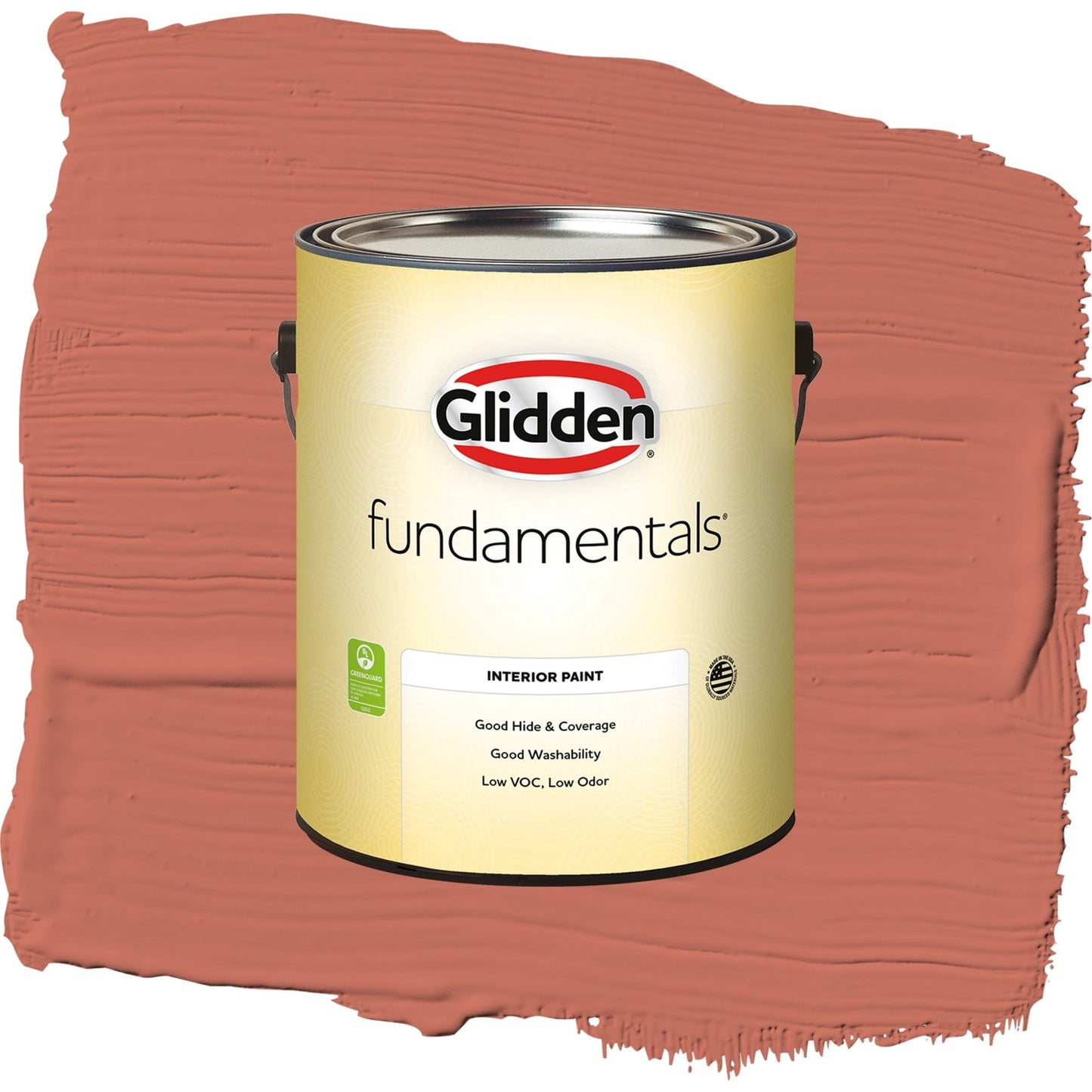 Glidden Fundamentals Cajun Spice / Orange, Semi-Gloss Interior Paint, 1 Gallon