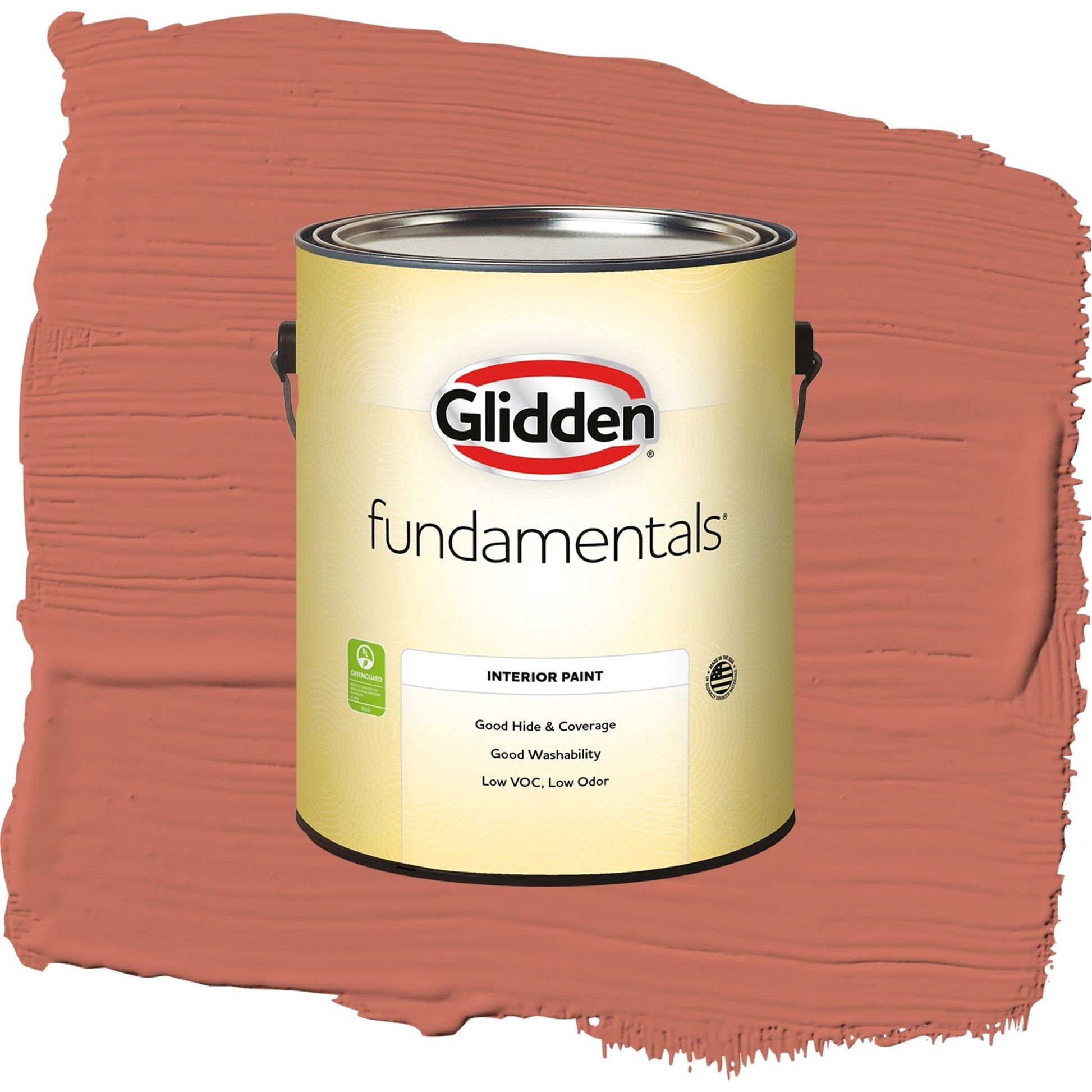 Glidden Fundamentals Cajun Spice / Orange, Semi-Gloss Interior Paint, 1 Gallon