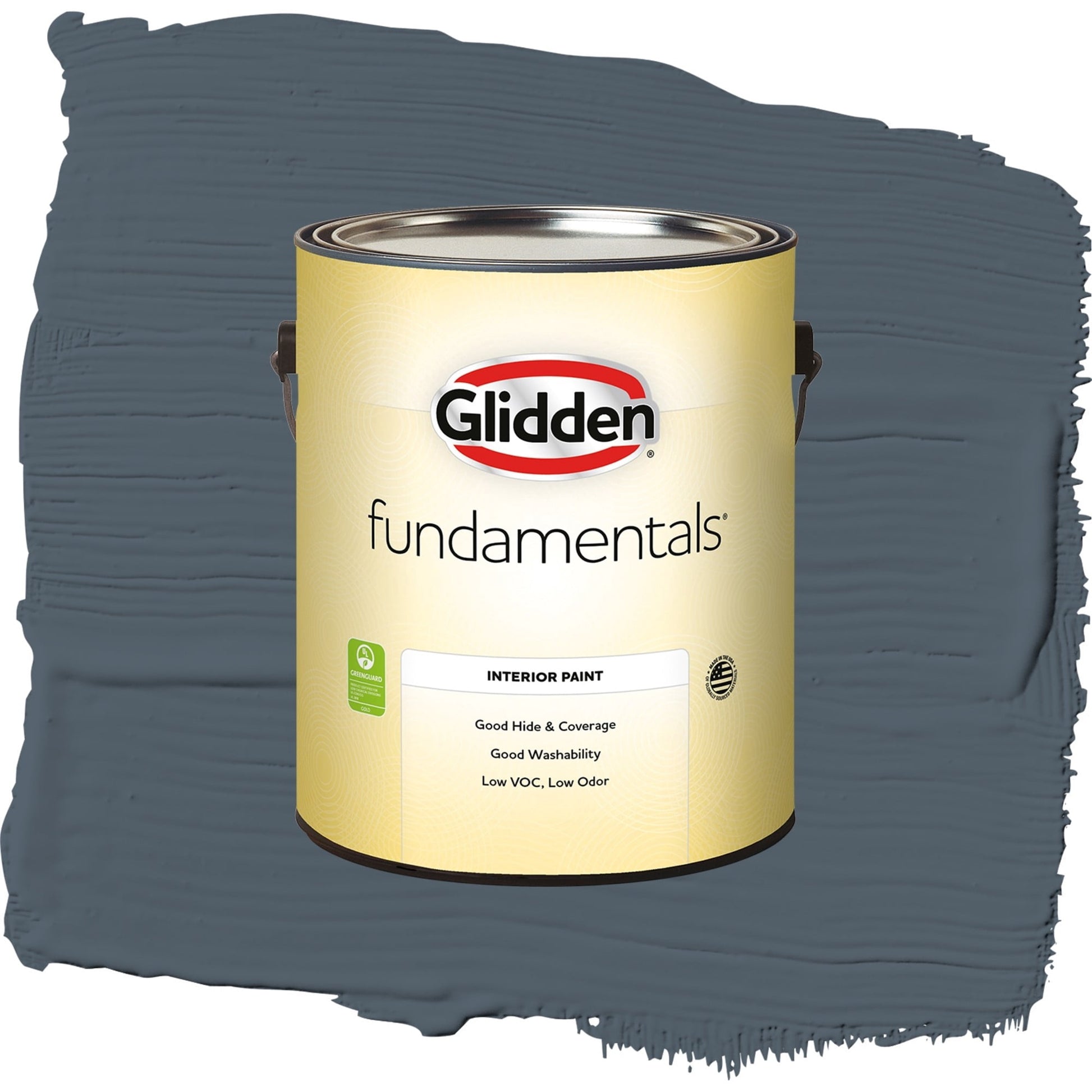 Glidden Fundamentals Goblin / Gray, Semi-Gloss Interior Paint, 1 Gallon