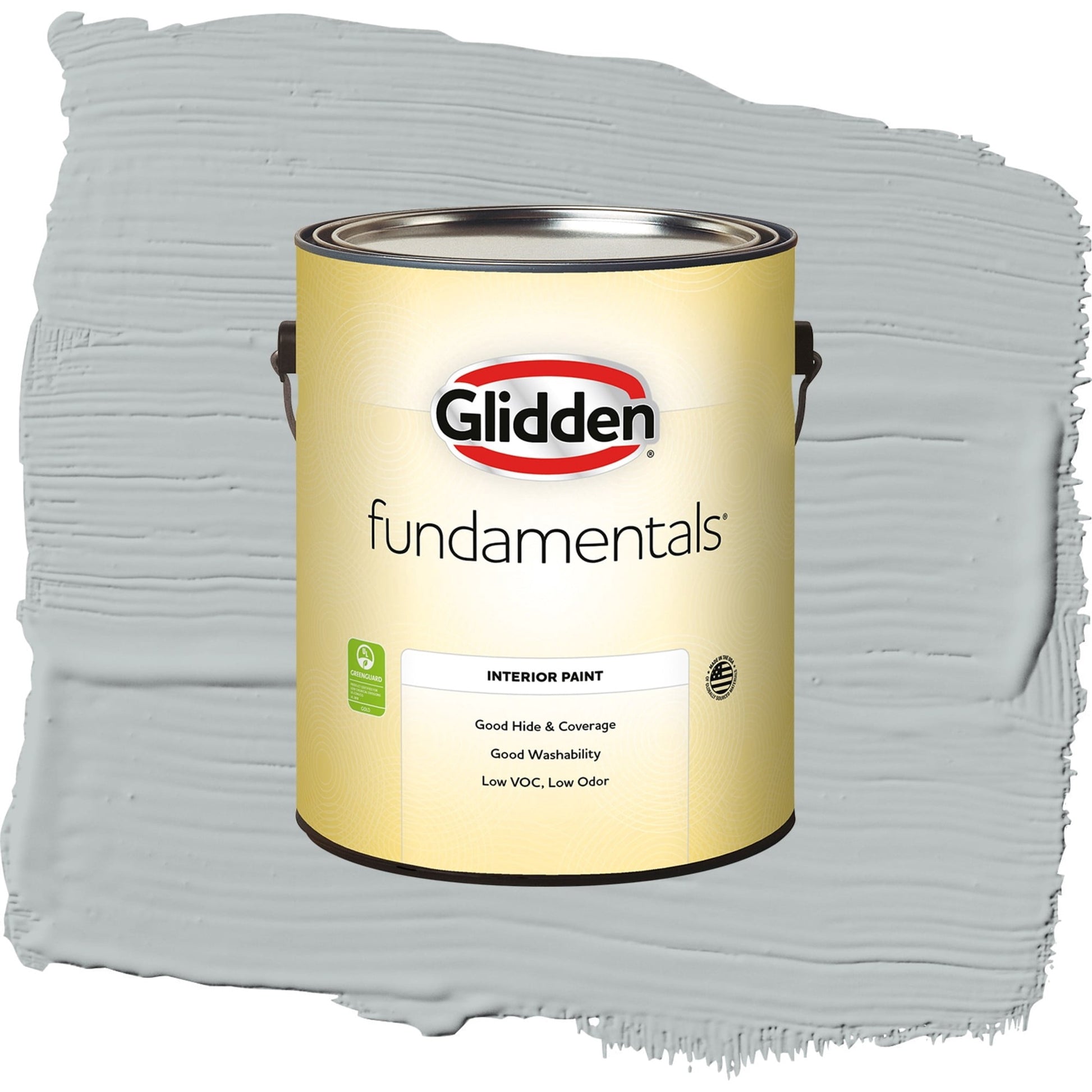 Glidden Fundamentals Maiden Mist / Gray, Semi-Gloss Interior Paint, 1 Gallon
