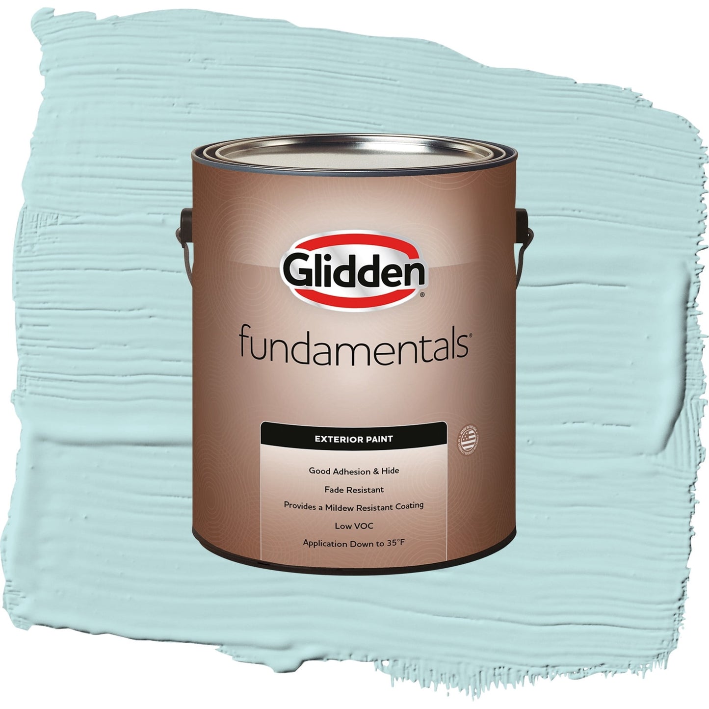 Glidden Fundamentals Misty Aqua / Blue, Semi-Gloss Exterior Paint, 1 Gallon