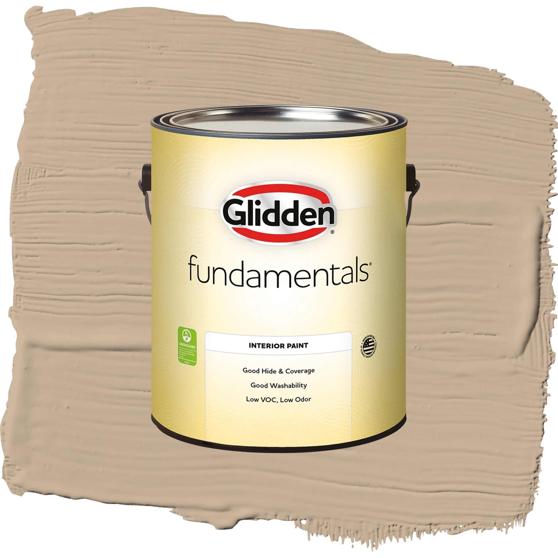 Glidden Fundamentals Persuasion / Beige, Semi-Gloss Interior Paint, 1 Gallon