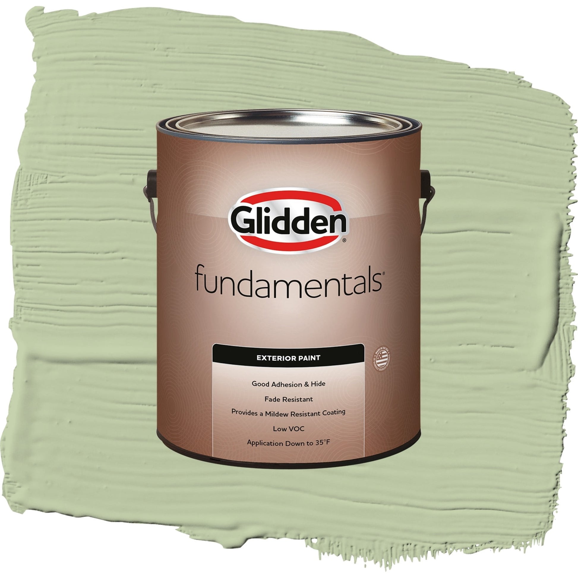 Glidden Fundamentals Quaking Grass / Green, Semi-Gloss Exterior Paint, 1 Gallon