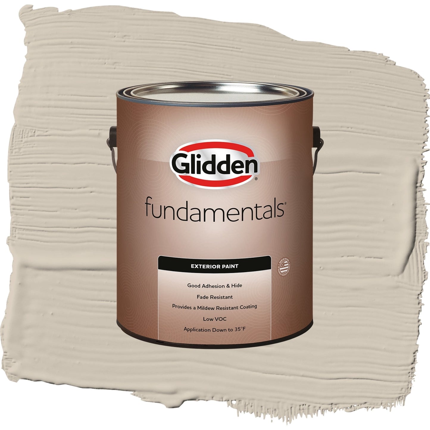 Glidden Fundamentals Synchronicity / Gray, Semi-Gloss Exterior Paint, 1 Gallon
