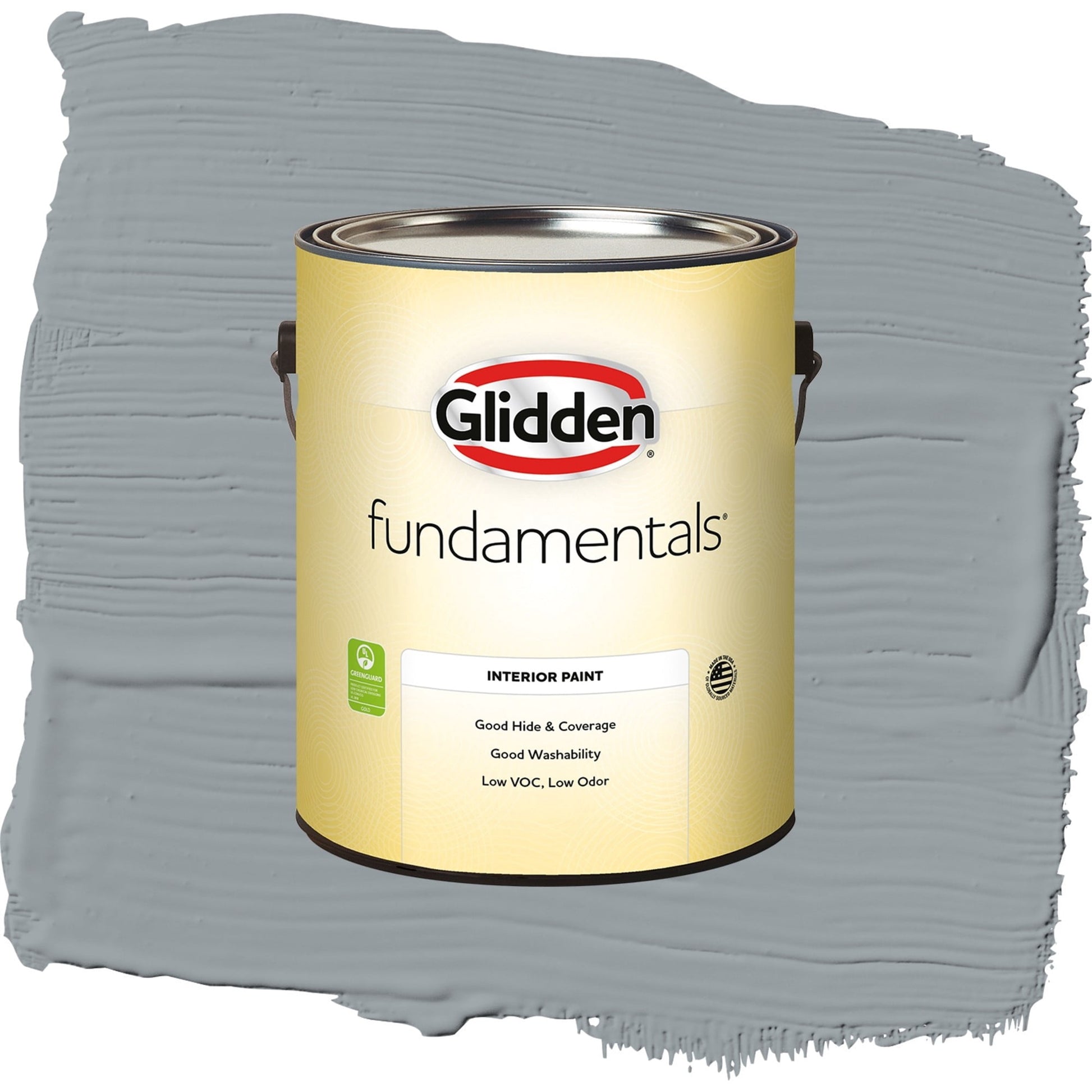 Glidden Fundamentals UFO / Gray, Semi-Gloss Interior Paint, 1 Gallon