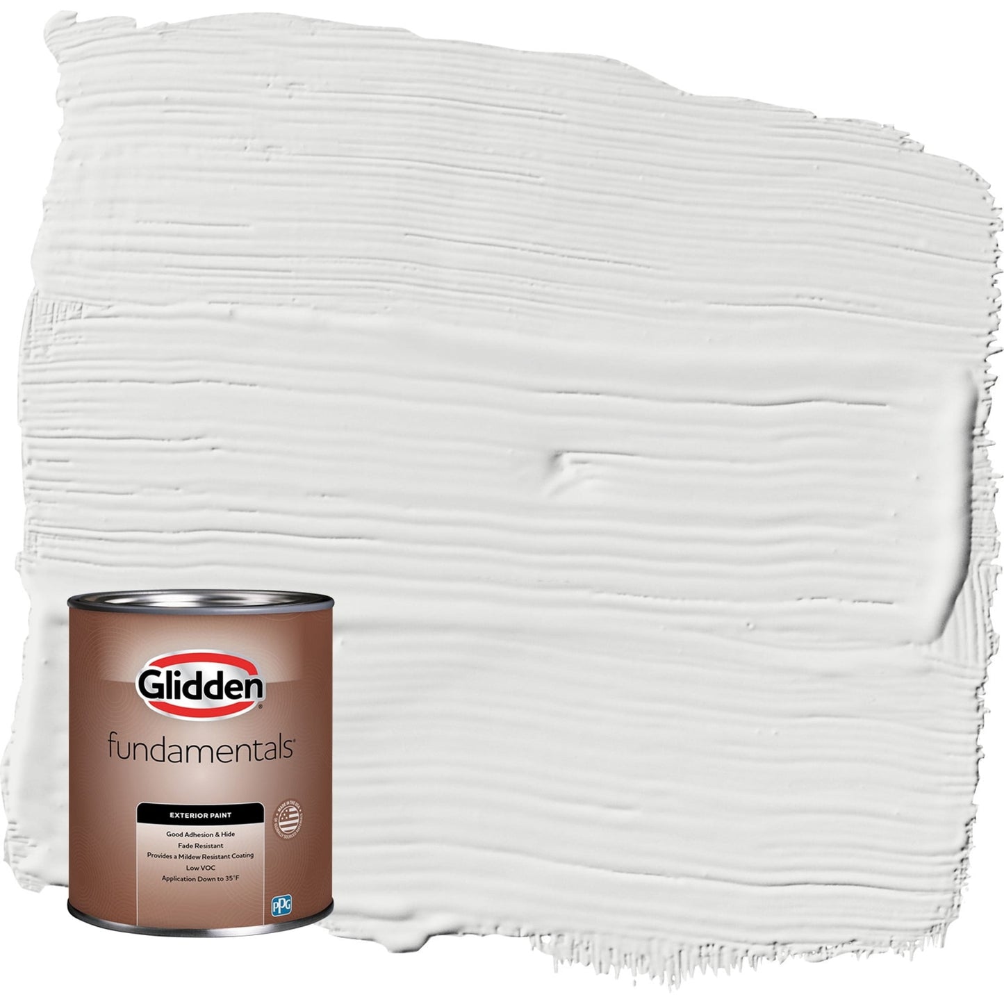 Glidden Fundamentals Pintura Exterior Satinada Aria / Blanca, 1 Cuarto