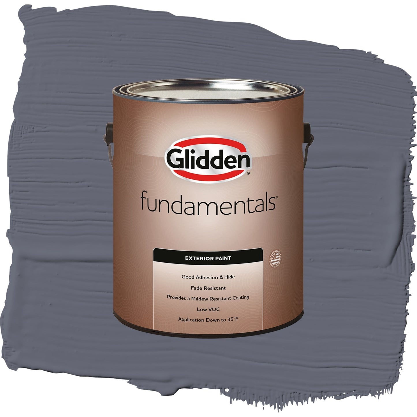 Glidden Fundamentals Alley Cat / Purple, Semi-Gloss Exterior Paint, 1 Gallon