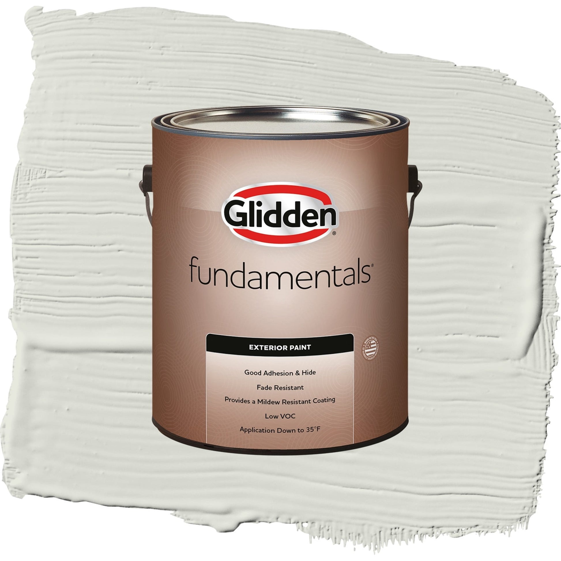 Glidden Fundamentals Anonymous / Green, Satin Exterior Paint, 1 Gallon