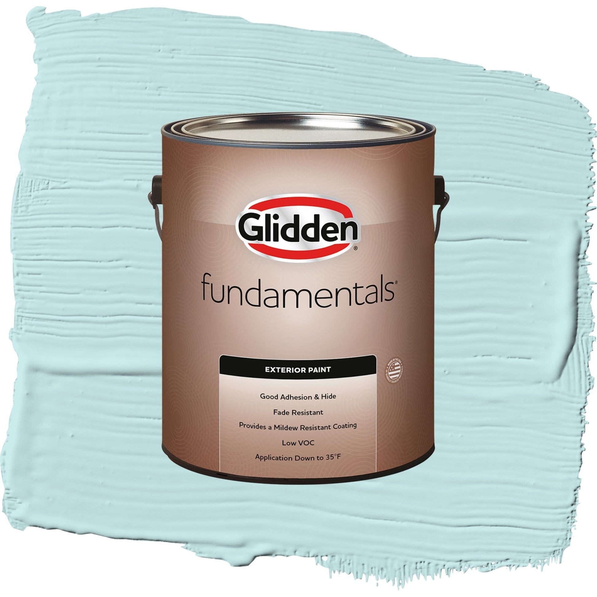 Glidden Fundamentals Aqua Whisper / Blue, Satin Exterior Paint, 1 Gallon