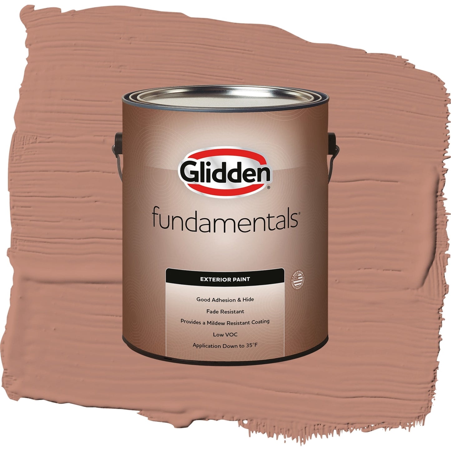 Glidden Fundamentals Big Cypress / Orange, Semi-Gloss Exterior Paint, 1 Gallon