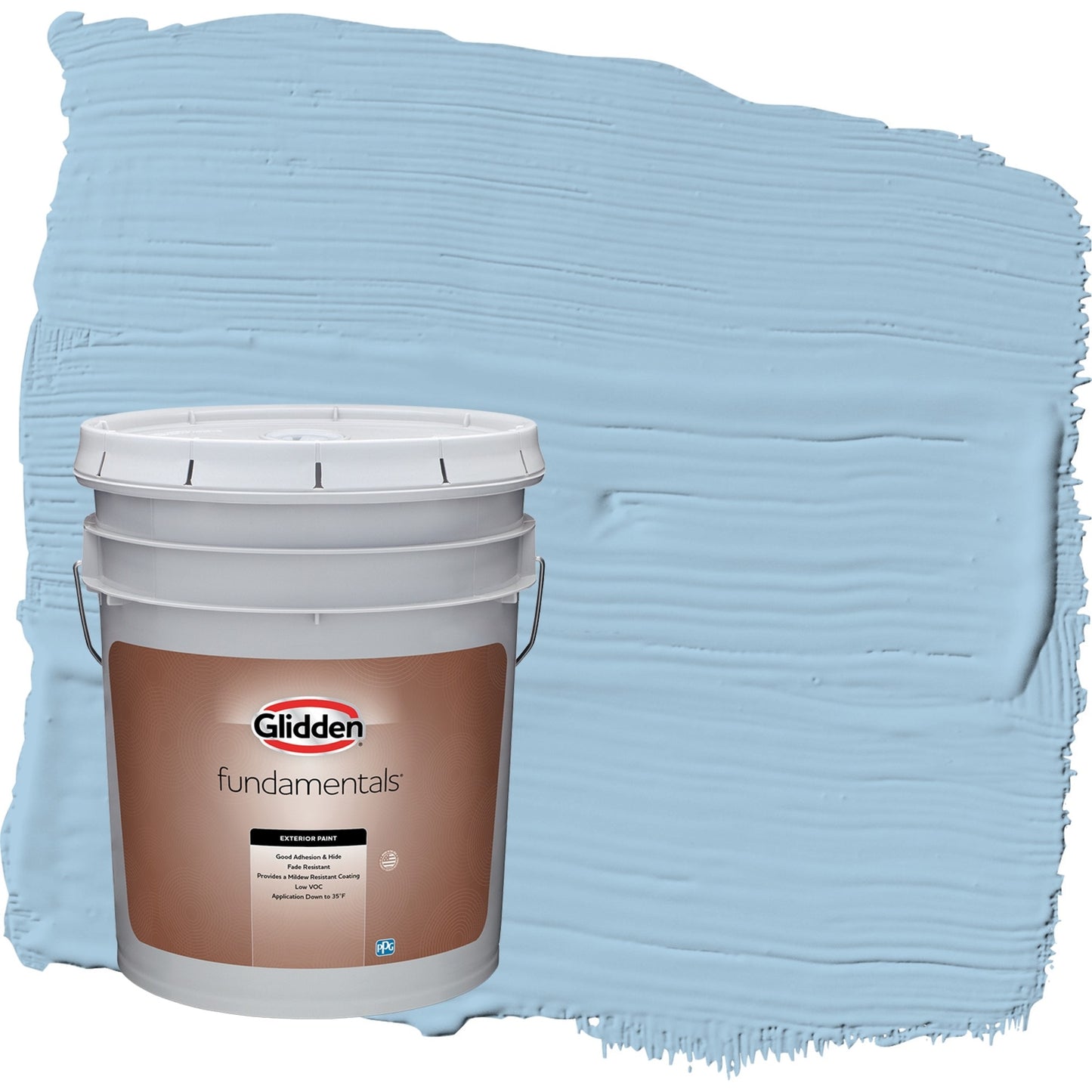 Glidden Fundamentals Lazos Azules / Pintura Exterior Mate Azul, 5 Galones
