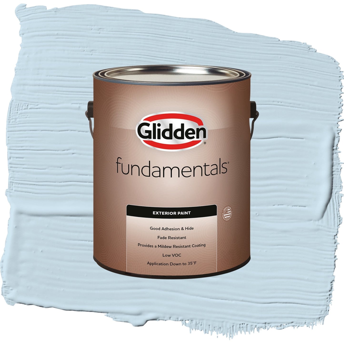 Glidden Fundamentals Blue Pearl / Blue, Semi-Gloss Exterior Paint, 1 Gallon