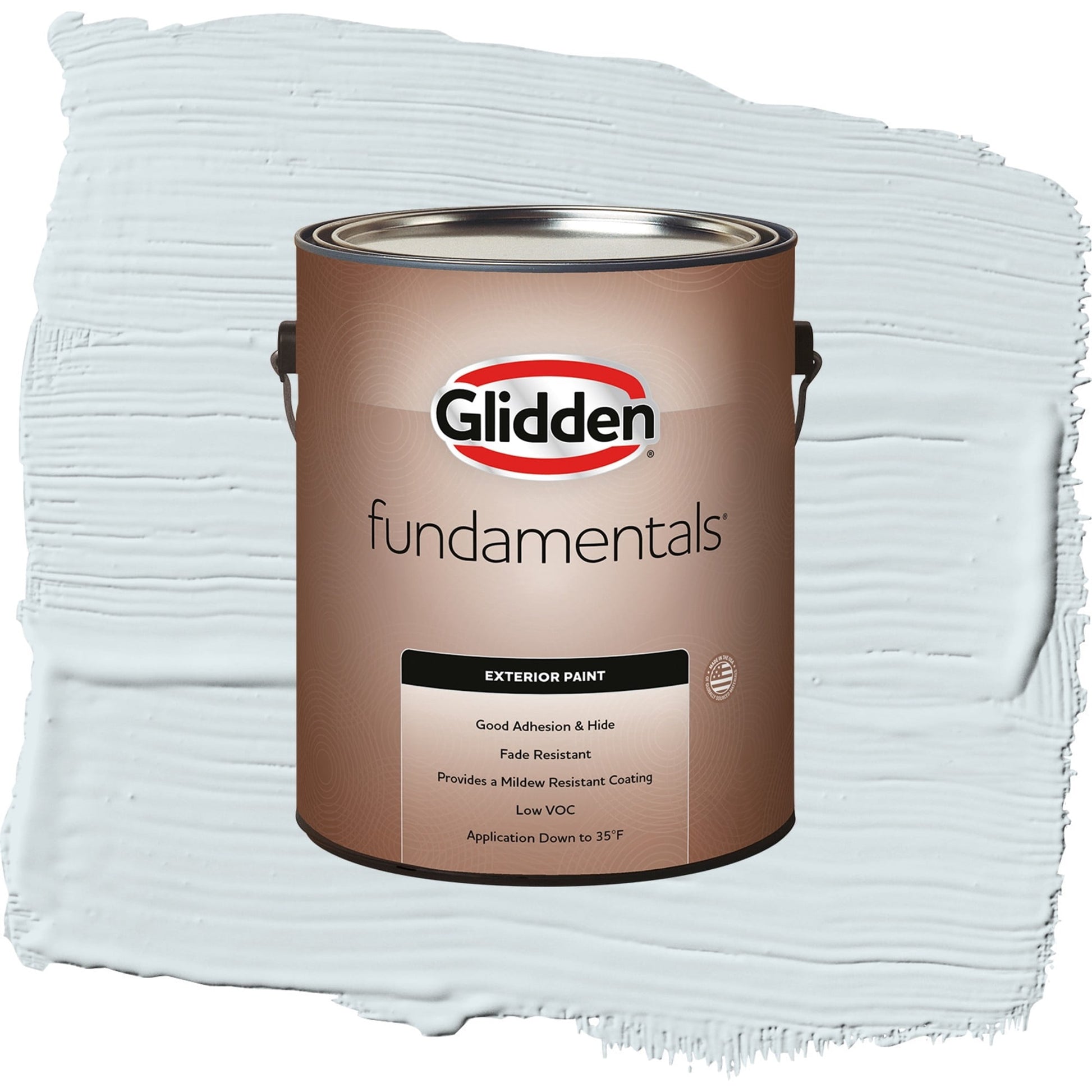 Glidden Fundamentals Blue Smoke / Blue, Satin Exterior Paint, 1 Gallon