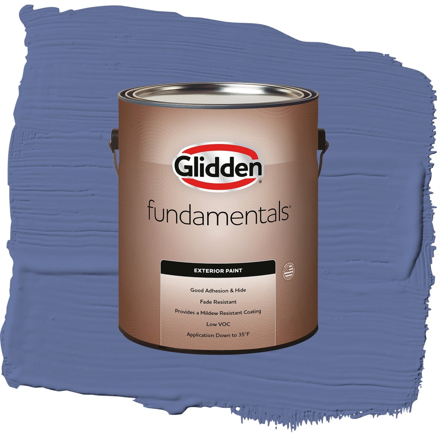 Glidden Fundamentals Blueberry Patch / Blue, Semi-Gloss Exterior Paint, 1 Gallon