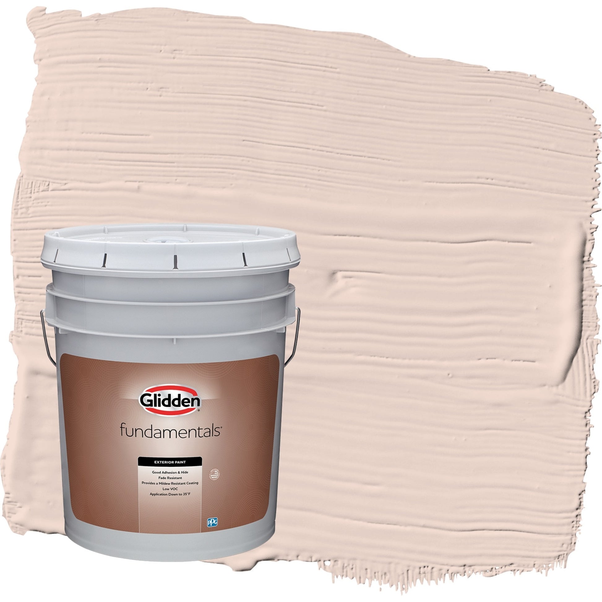 Glidden Fundamentals Boardwalk / Orange Semi-Gloss Exterior Paint, 5 Gallon