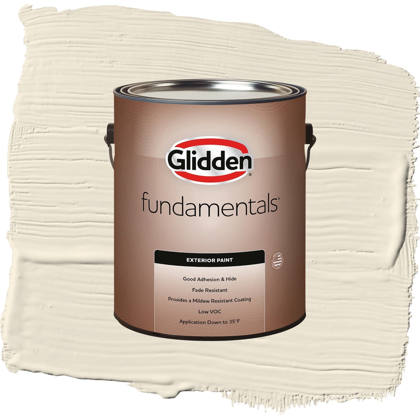Glidden Fundamentals Brandied Pears / Beige, Satin Exterior Paint, 1 Gallon