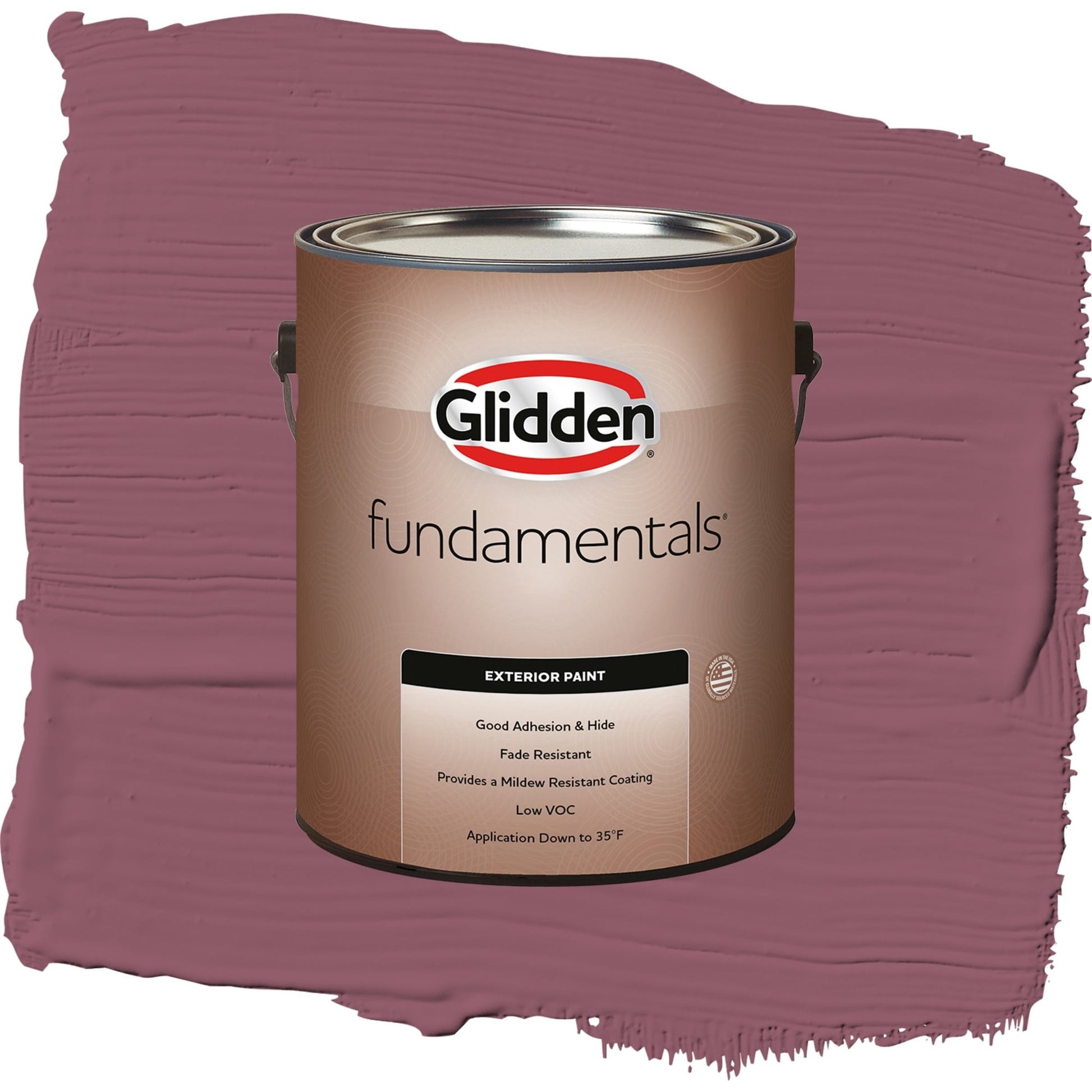 Glidden Fundamentals Cabernet / Purple, Satin Exterior Paint, 1 Gallon