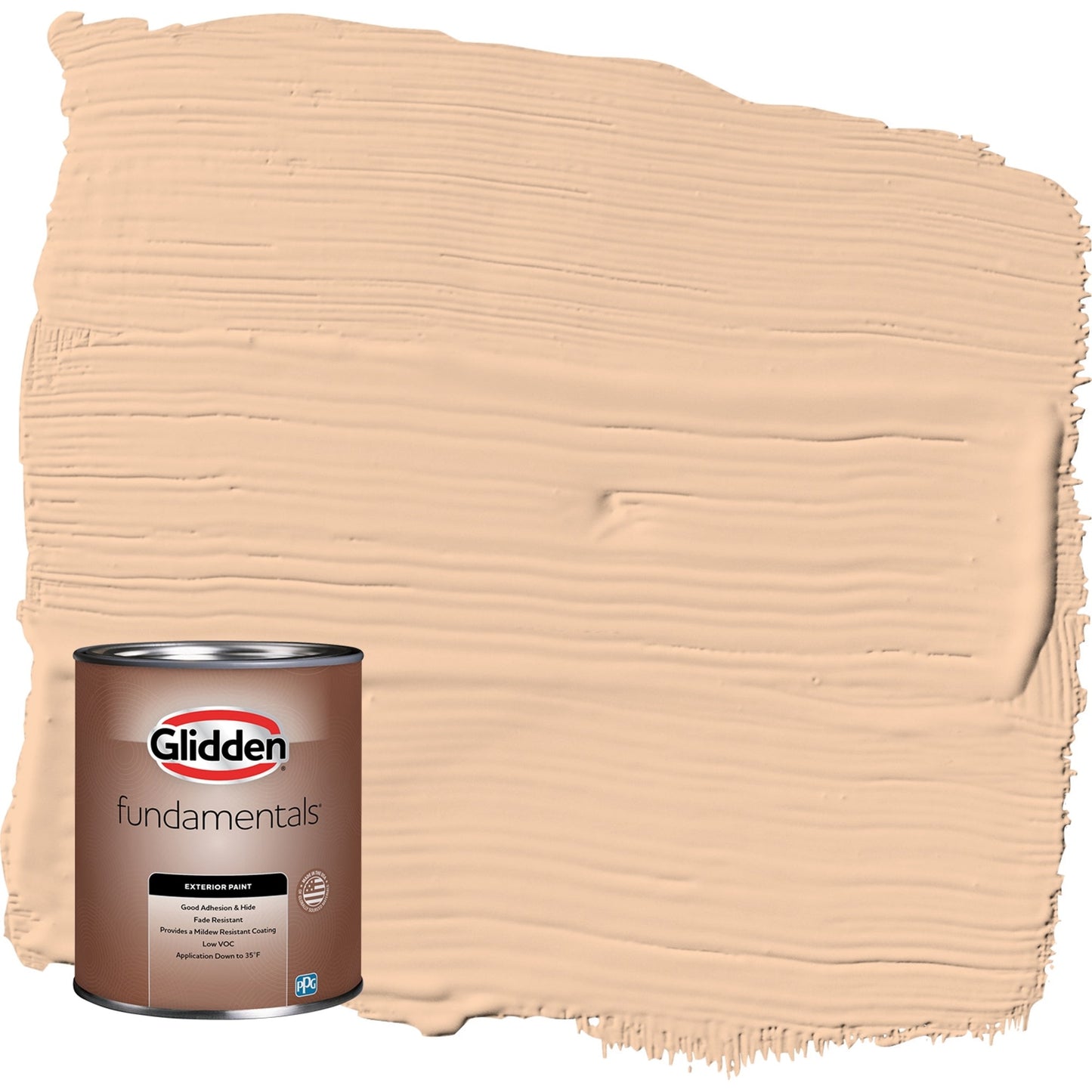Glidden Fundamentals Caramel Ice / Orange Satin Exterior Paint, 1 Quart