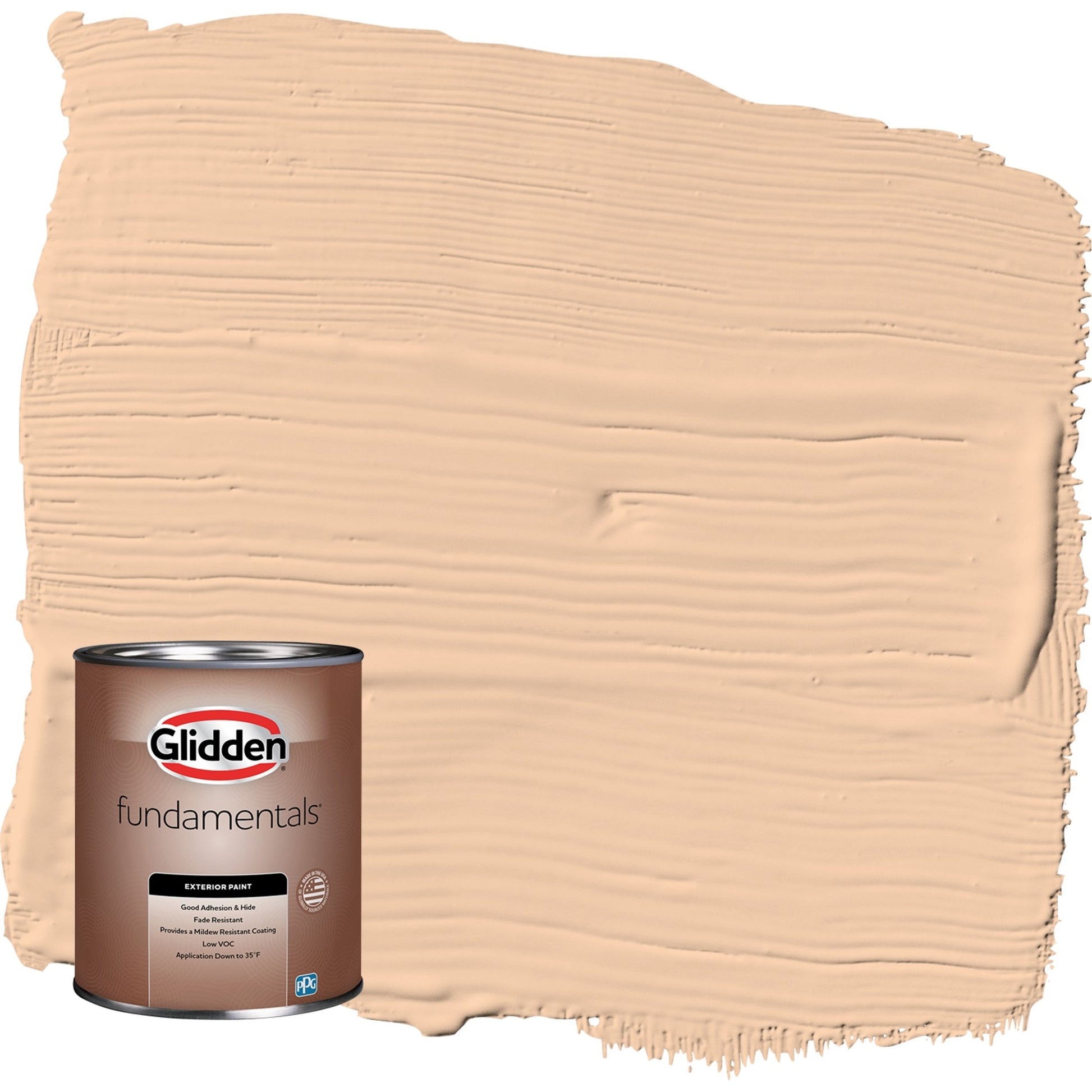 Glidden Fundamentals Caramel Ice / Orange Satin Exterior Paint, 1 Quart