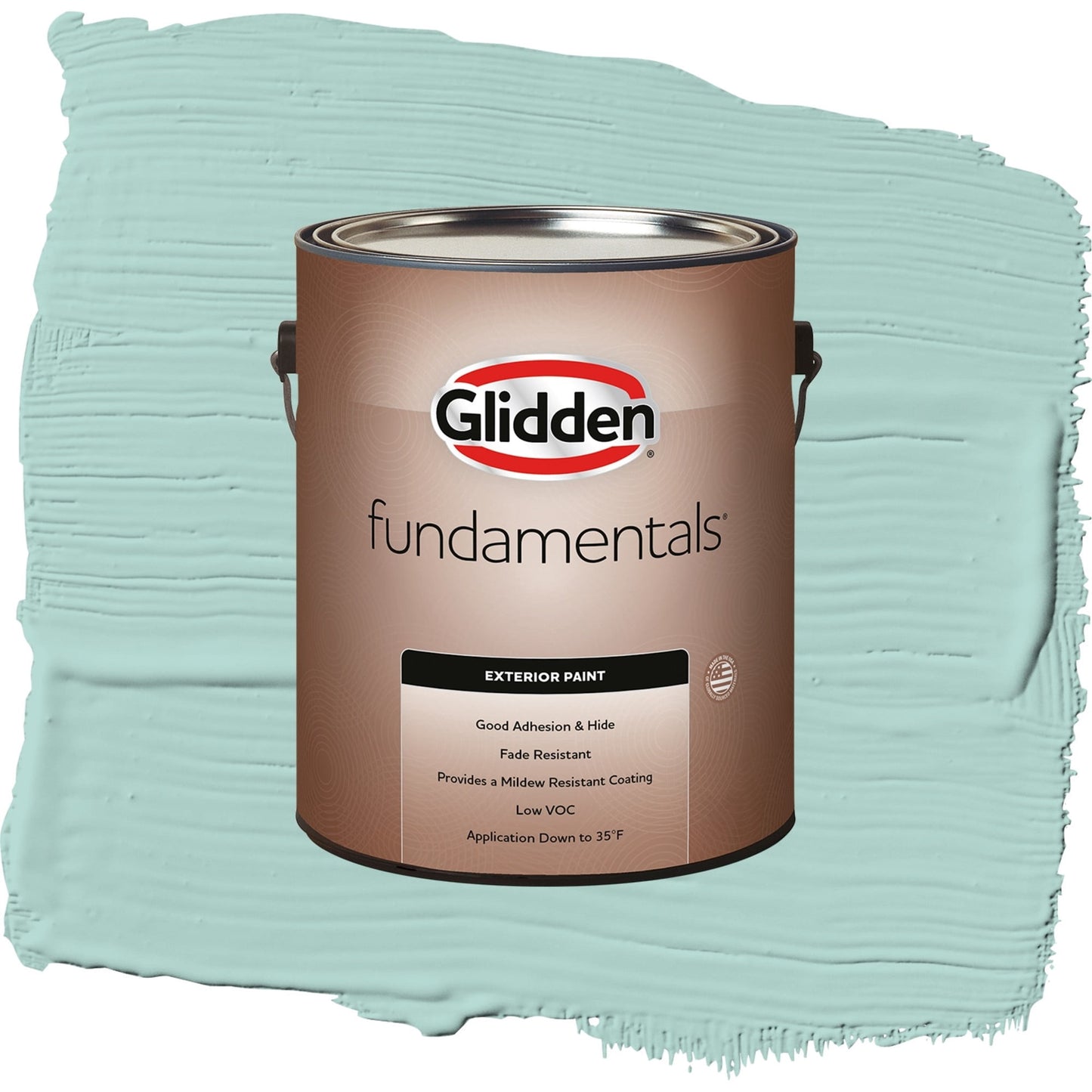 Glidden Fundamentals Cassiopeia / Green, Semi-Gloss Exterior Paint, 1 Gallon