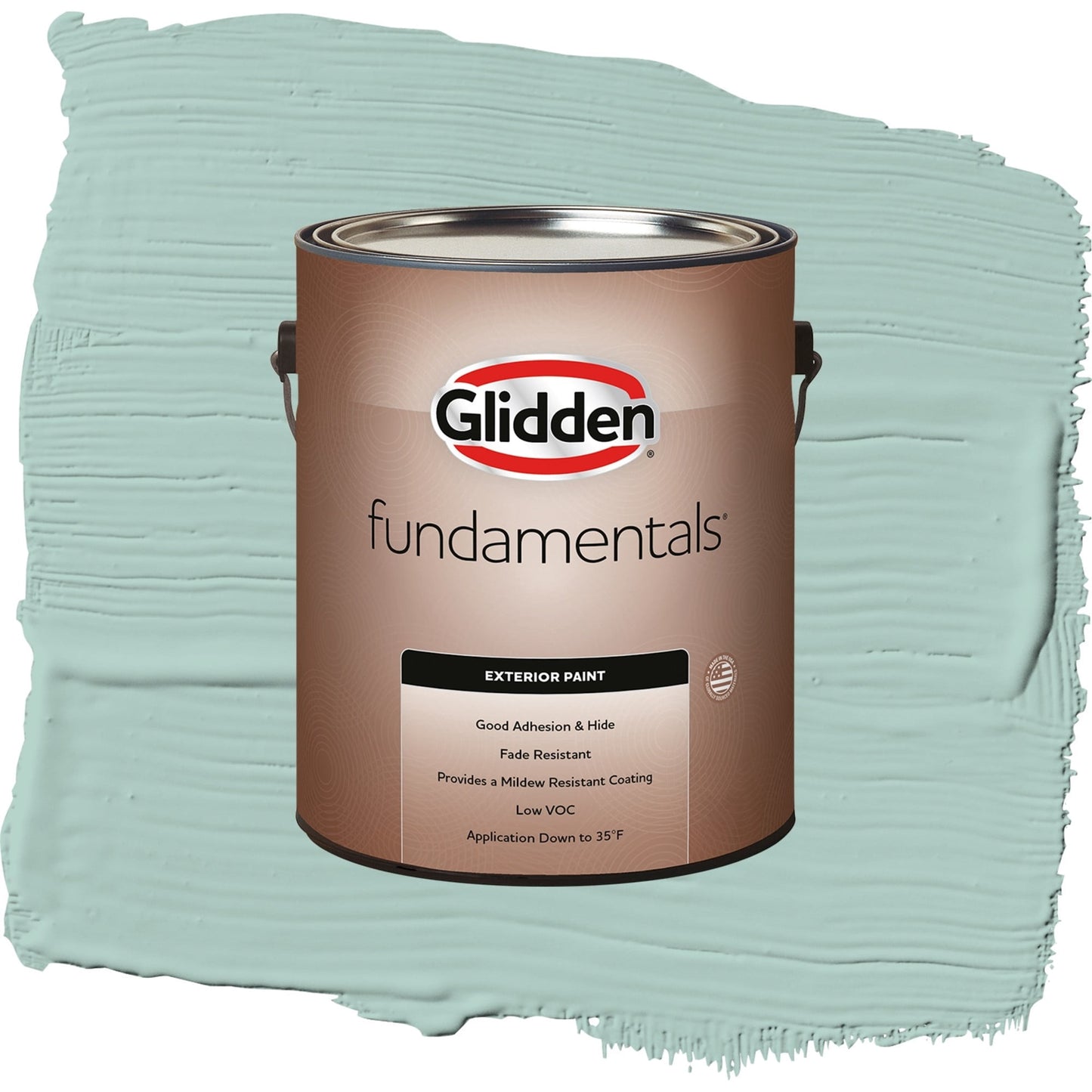 Glidden Fundamentals Copenhagen / Green, Semi-Gloss Exterior Paint, 1 Gallon