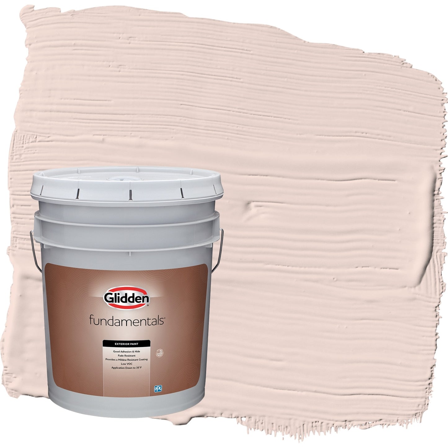 Glidden Fundamentals Coral Cream / Orange Flat Exterior Paint, 5 Gallon