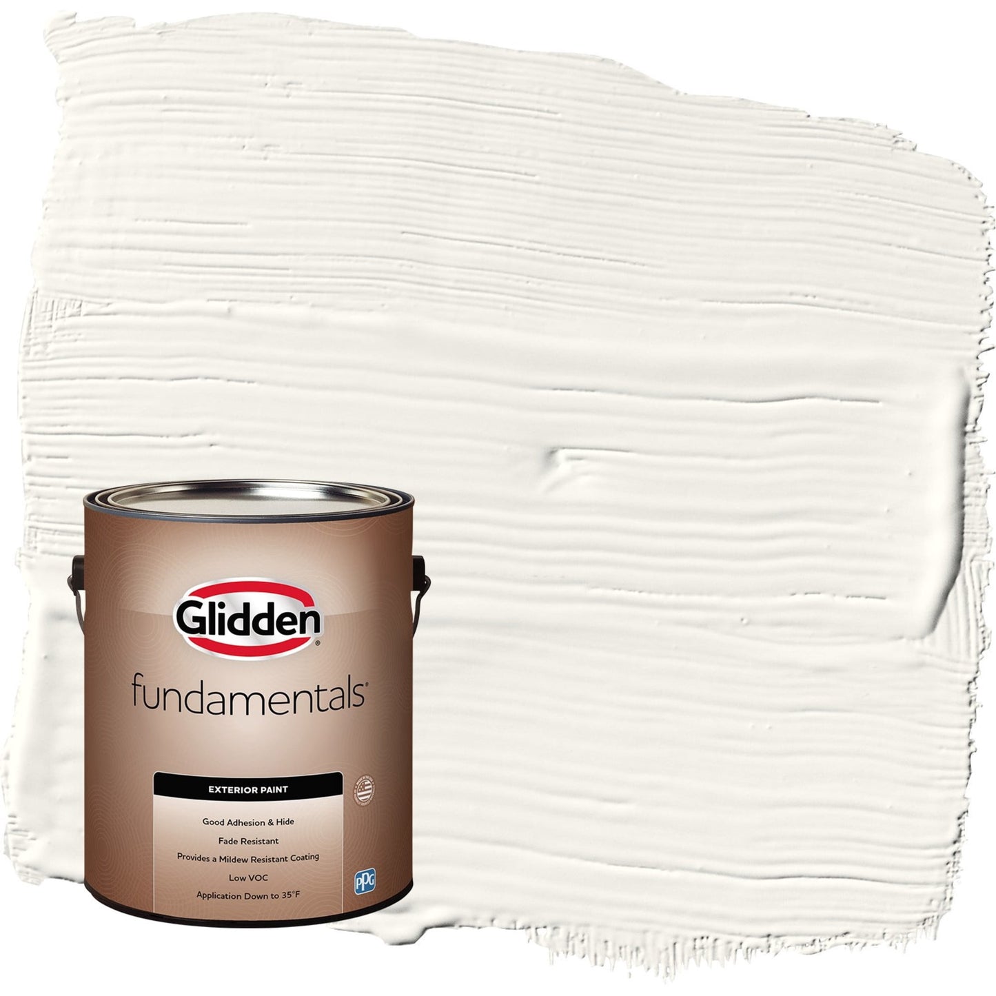 Glidden Fundamentals Cotton Tail / Gray Semi-Gloss Exterior Paint, 1 Gallon