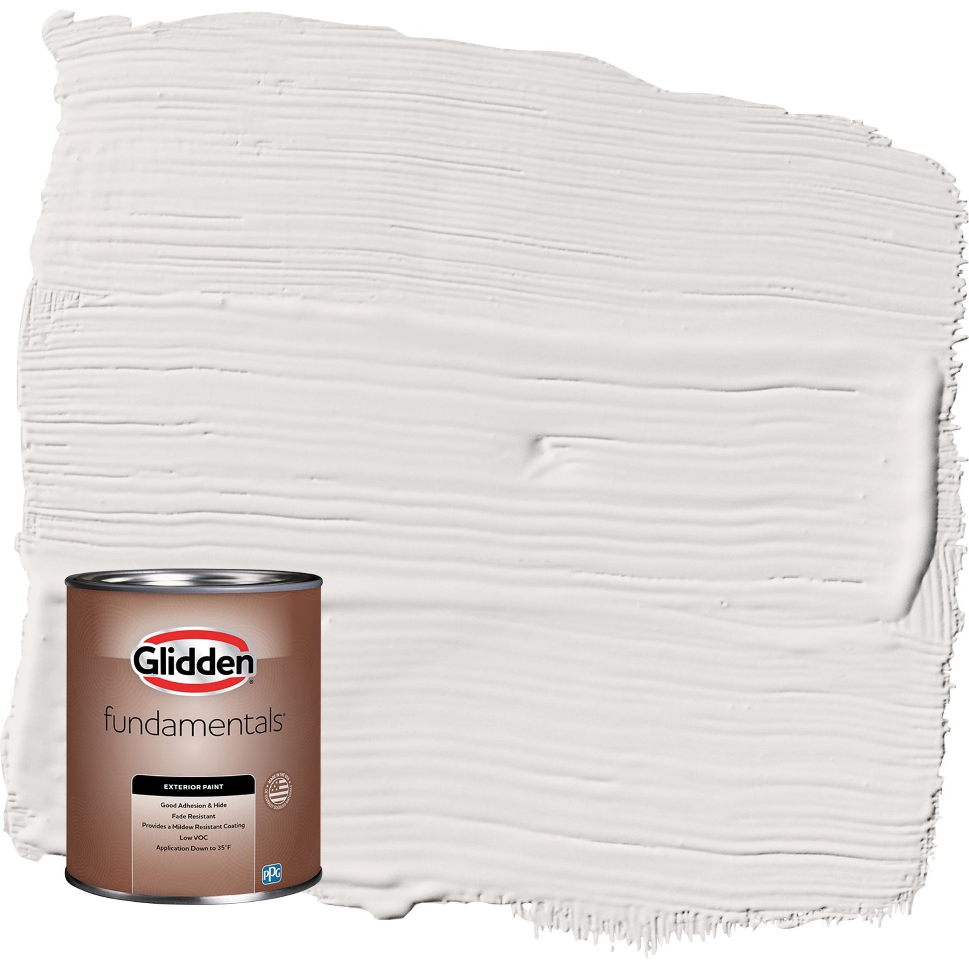Glidden Fundamentals Pintura Exterior Mate Amanecer Oscuro / Gris, 1 Cuarto