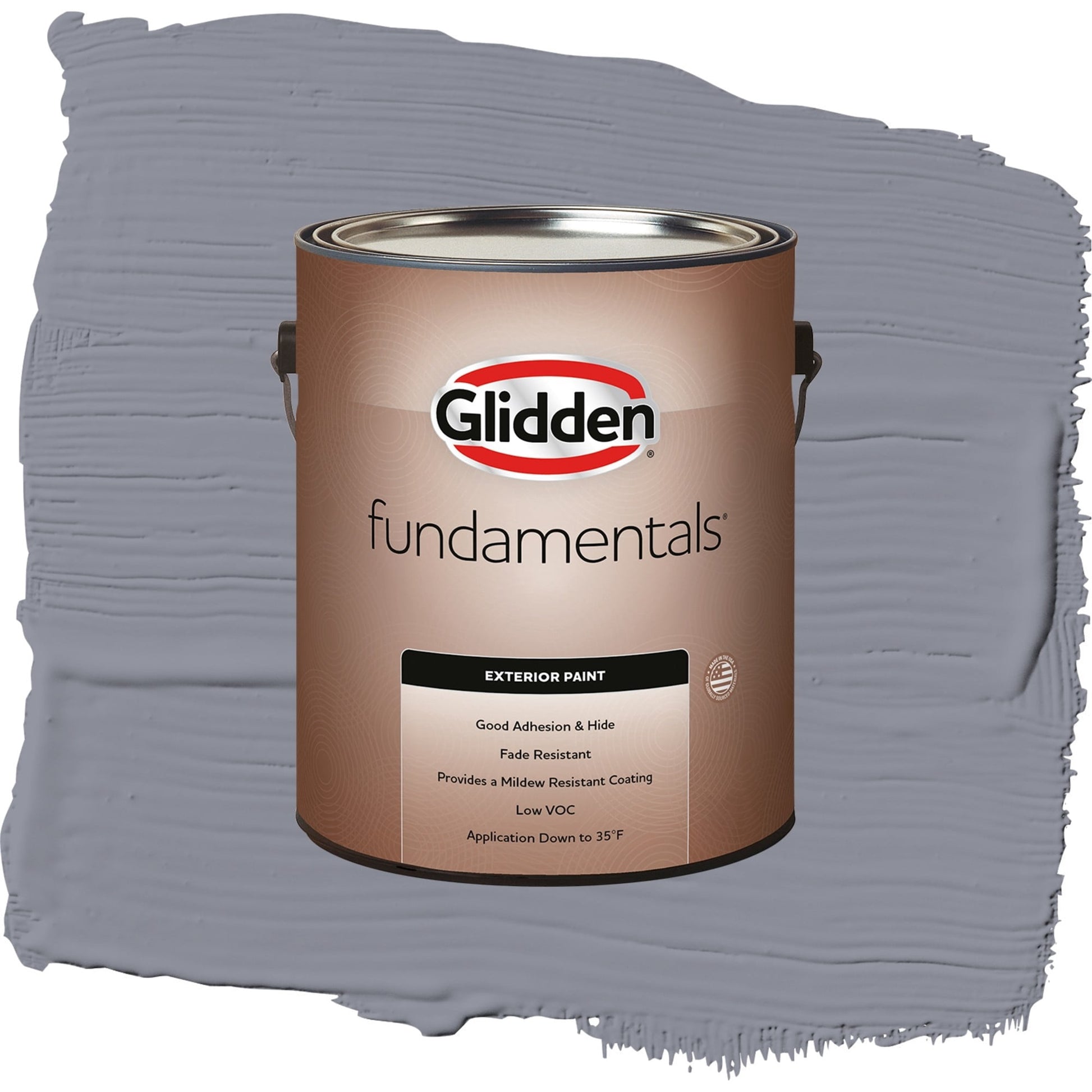 Glidden Fundamentals Flannel Pajamas / Grey, Flat Exterior Paint, 1 Gallon