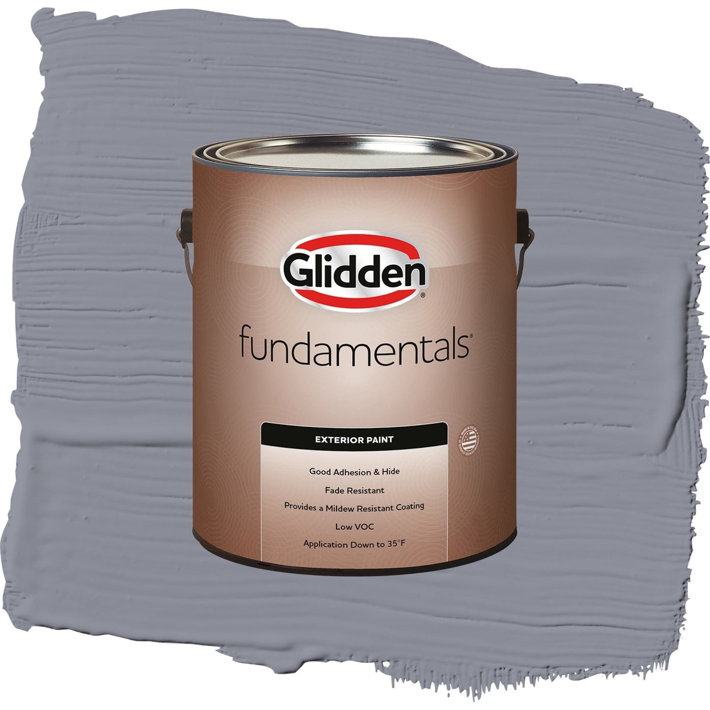 Glidden Fundamentals Flannel Pajamas / Grey, Satin Exterior Paint, 1 Gallon