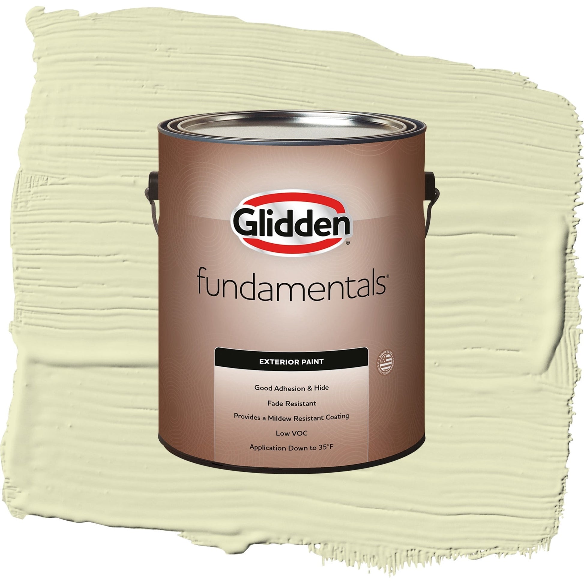 Glidden Fundamentals Forgive Quickly / Green, Satin Exterior Paint, 1 Gallon