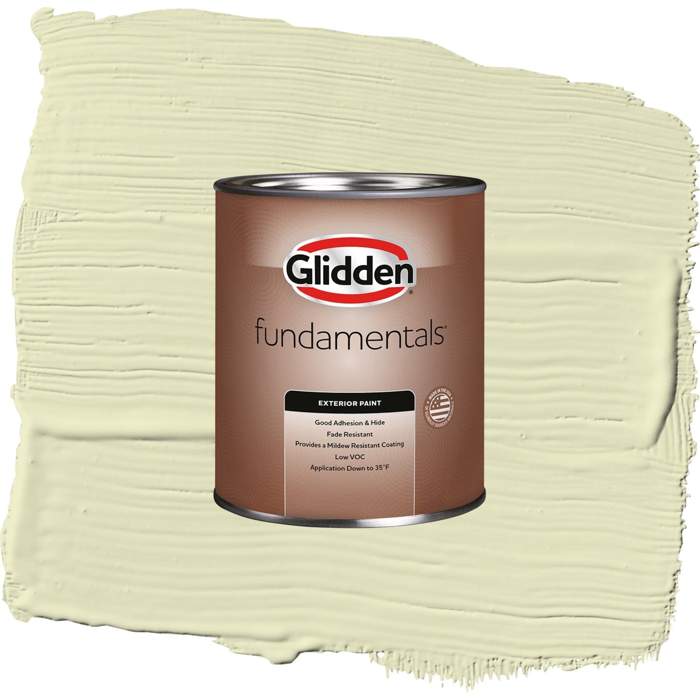 Glidden Fundamentals Forgive Quickly / Green, Semi-Gloss Exterior Paint, 1 Quart