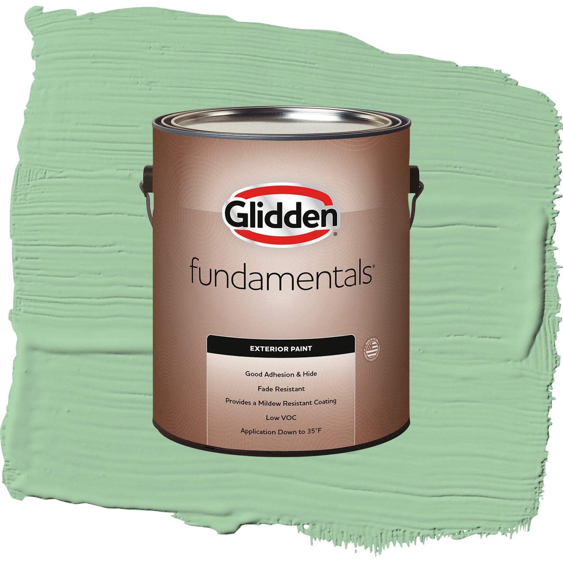 Glidden Fundamentals French Market / Green, Satin Exterior Paint, 1 Gallon