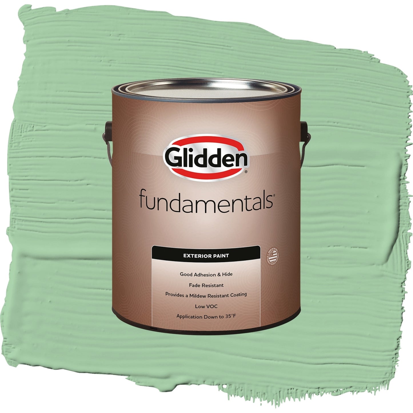 Glidden Fundamentals French Market / Green, Semi-Gloss Exterior Paint, 1 Gallon