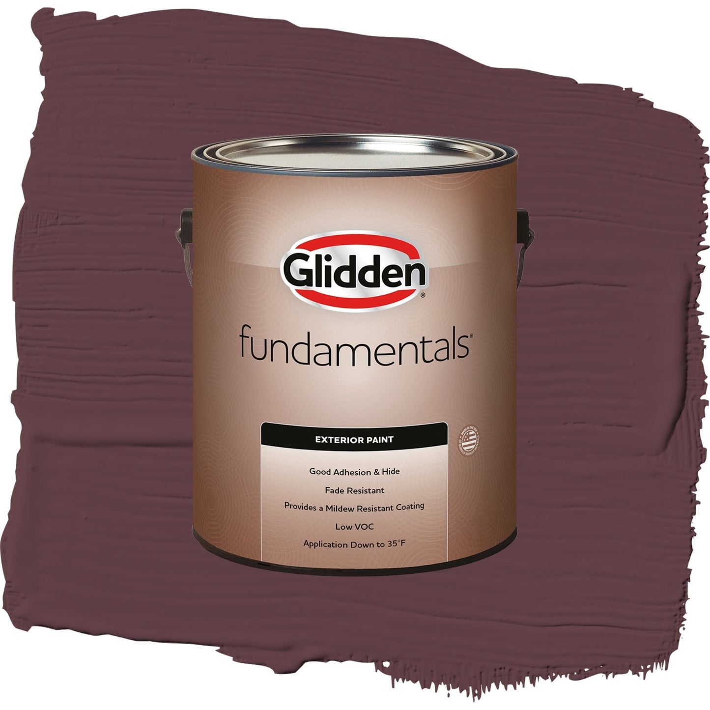 Glidden Fundamentals Gooseberry / Purple, Satin Exterior Paint, 1 Gallon