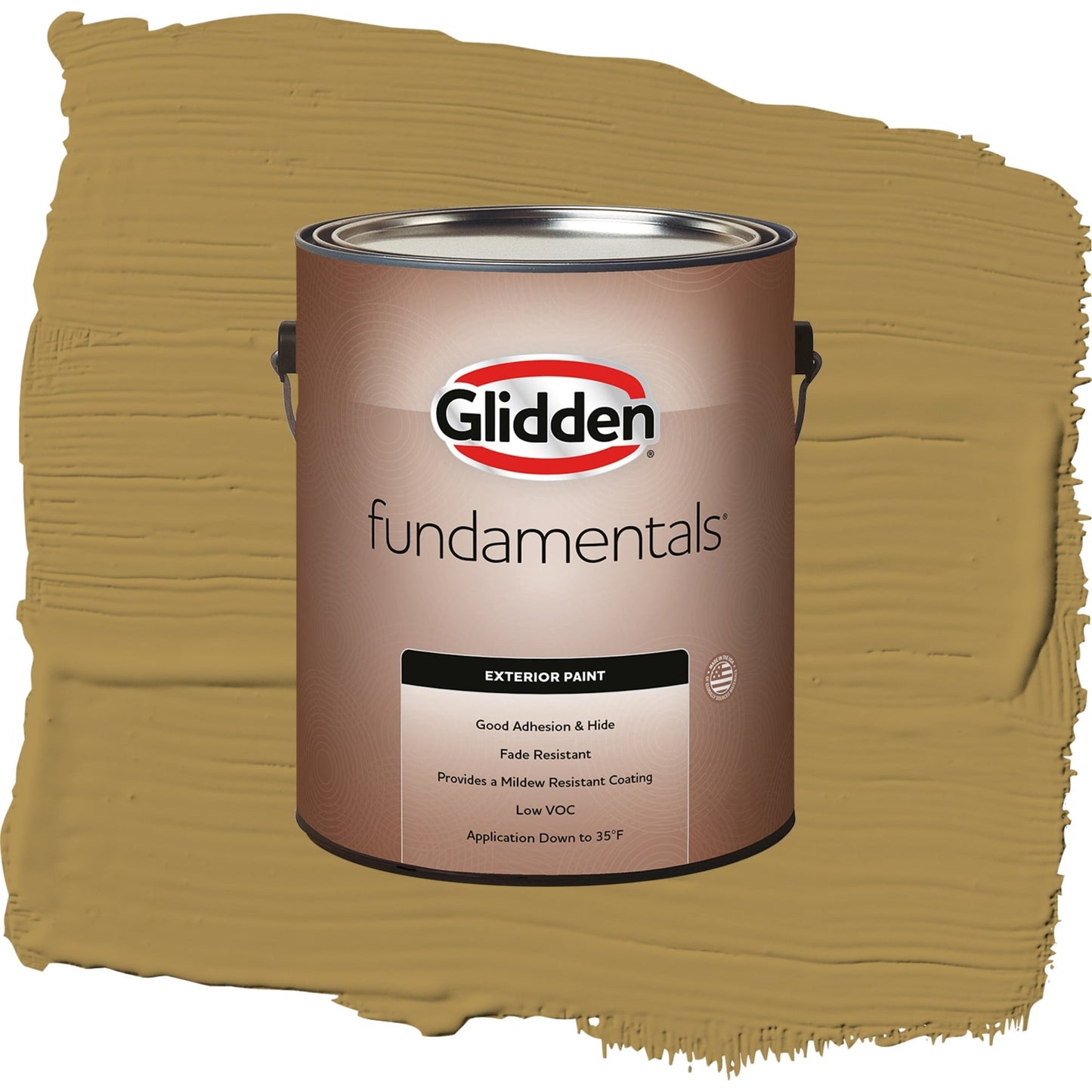 Glidden Fundamentals Graceful Gazelle / Brown, Semi-Gloss Exterior Paint, 1 Gallon
