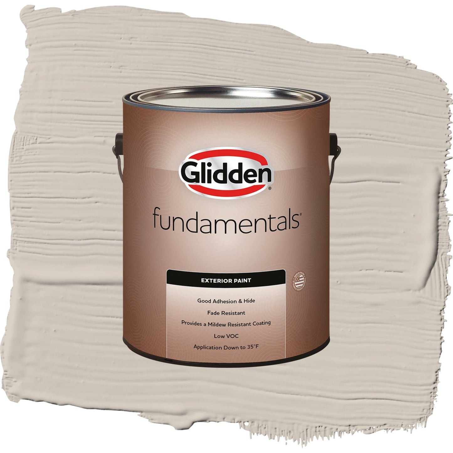 Glidden Fundamentals Intuitive / Beige, Satin Exterior Paint, 1 Gallon